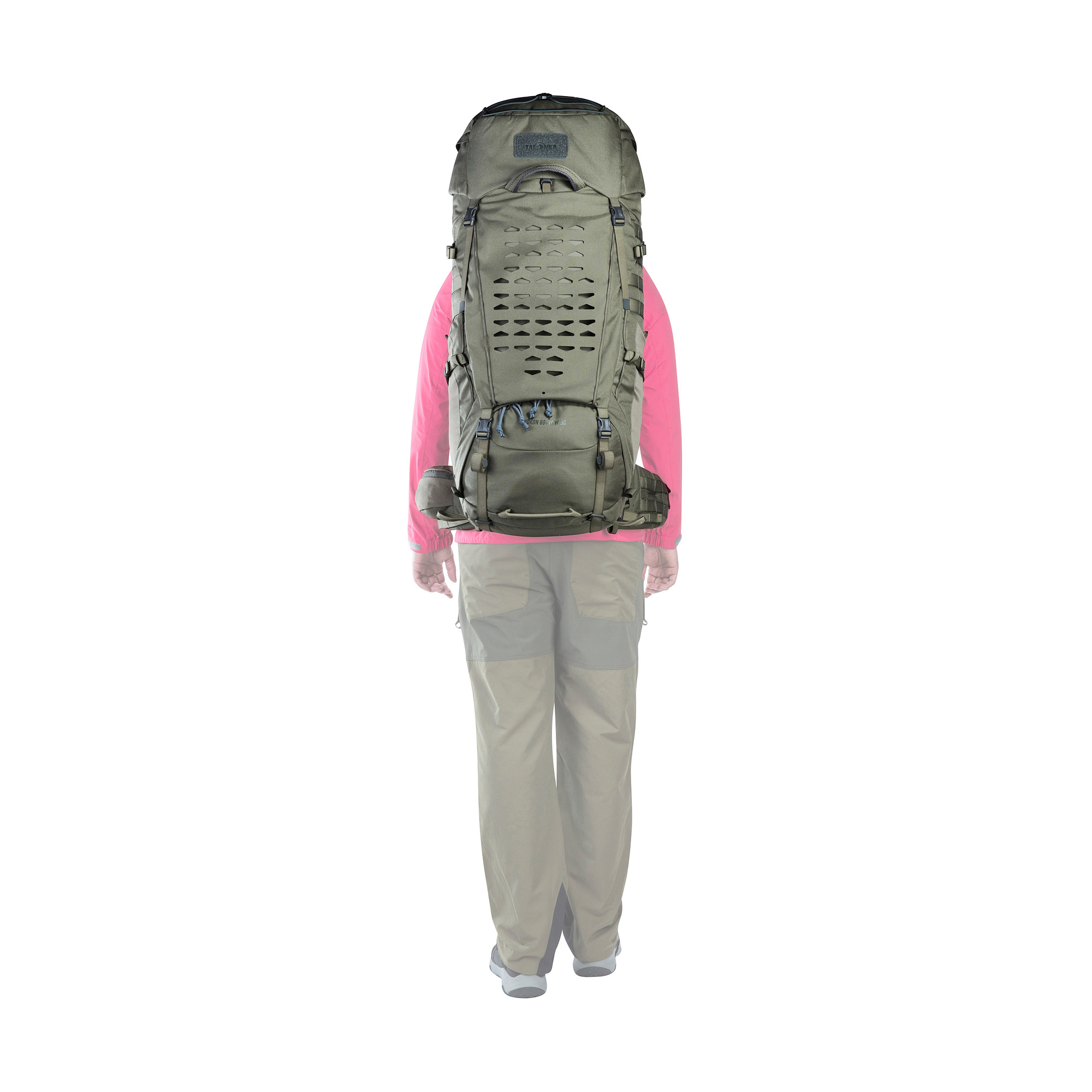 Tasche, Rucksack, Erwachsener, Mann, Person, Tatonka Yukon 60+10 Women BC stone grey olive grau Trekkingrucksäcke - Detailansicht