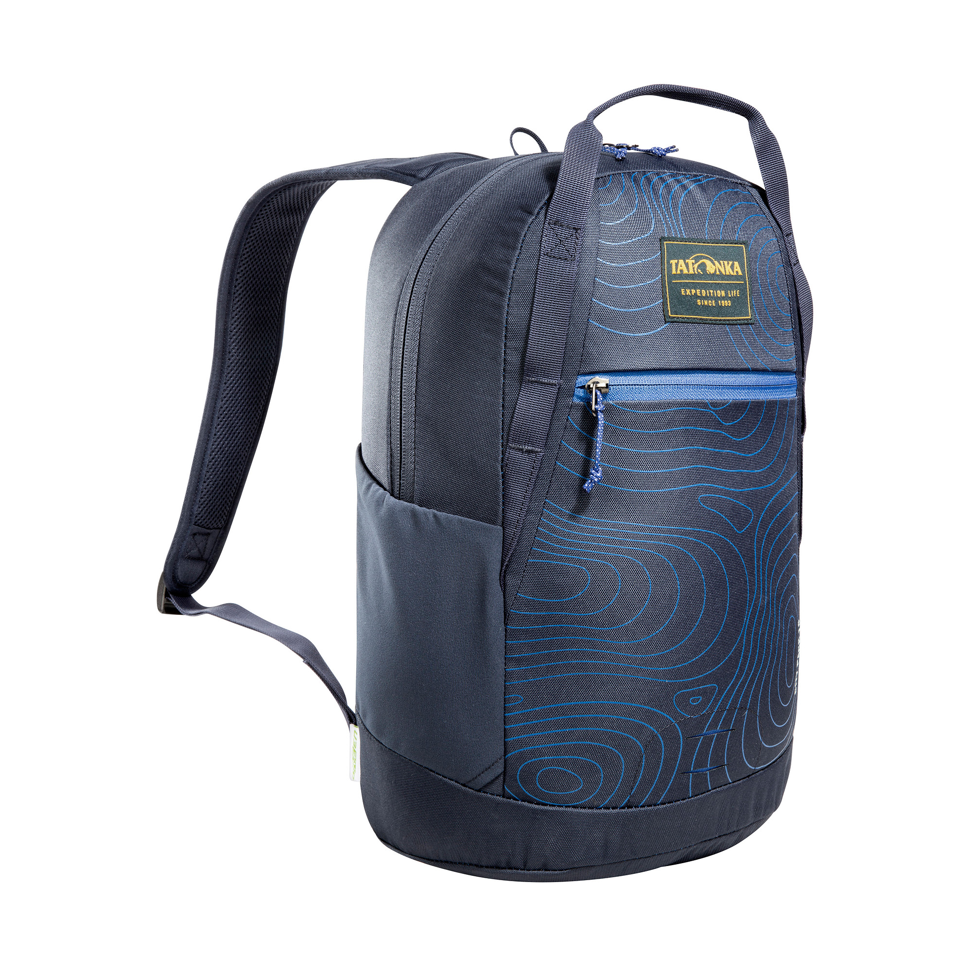 Tatonka City Pack 15 navy curve blau Tagesrucksäcke - Ansicht seitlich-vorne Tasche, Rucksack, Tatonka City Pack 15 navy curve blau Tagesrucksäcke - Ansicht seitlich-vorne