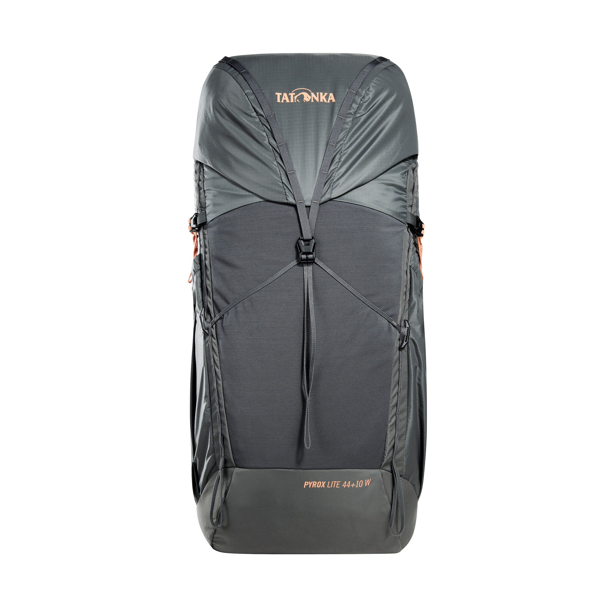 Rucksack, Rucksack, Grau, Grau, Hydrationkompatibel, Tatonka Pyrox Lite 44+10 Women titan grey grau Trekkingrucksäcke - Ansicht frontal-vorne