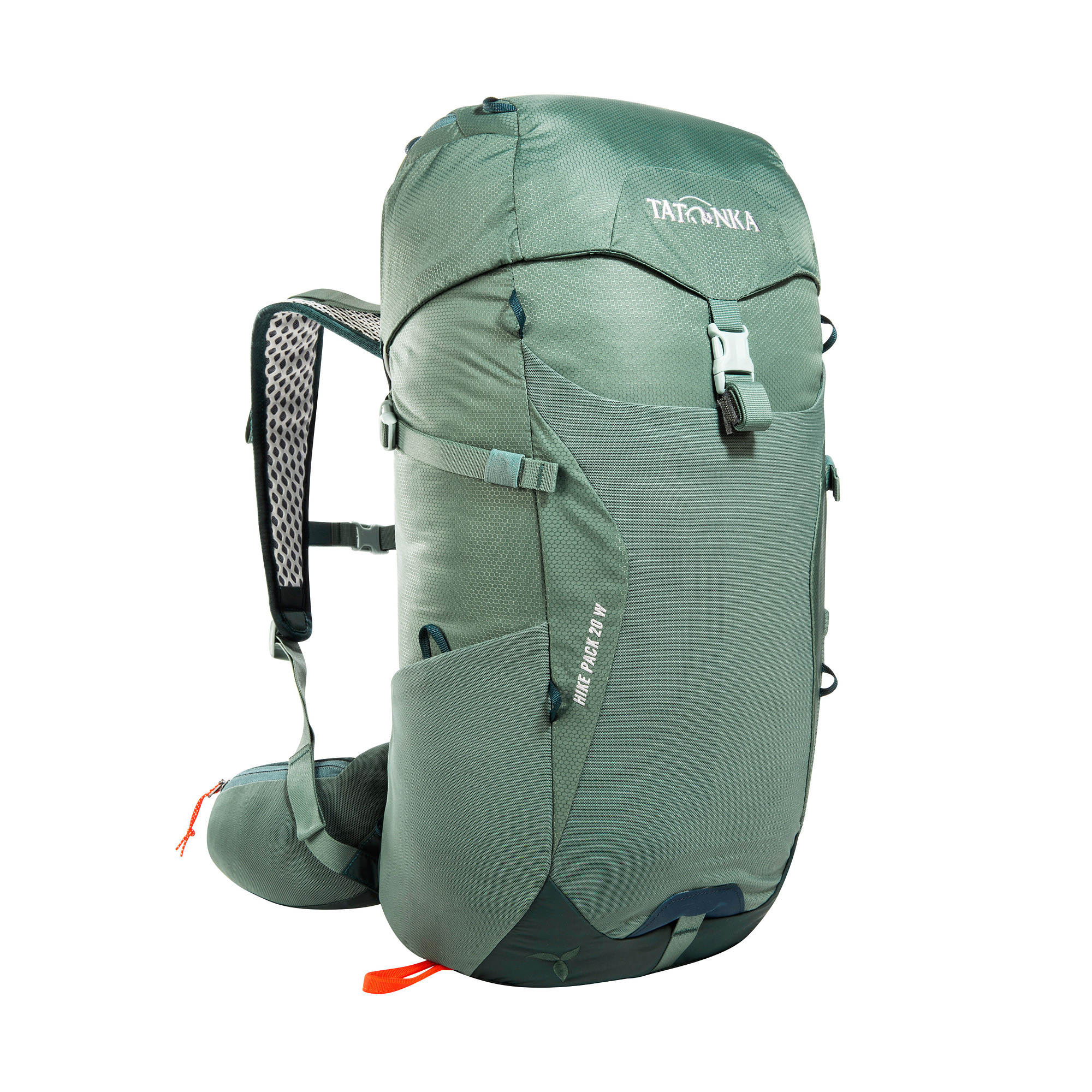 Tatonka Hike Pack 20 Women sage green grün Wanderrucksäcke - Ansicht seitlich-vorne Tasche, Rucksack, Tatonka Hike Pack 20 Women sage green grün Wanderrucksäcke - Ansicht seitlich-vorne