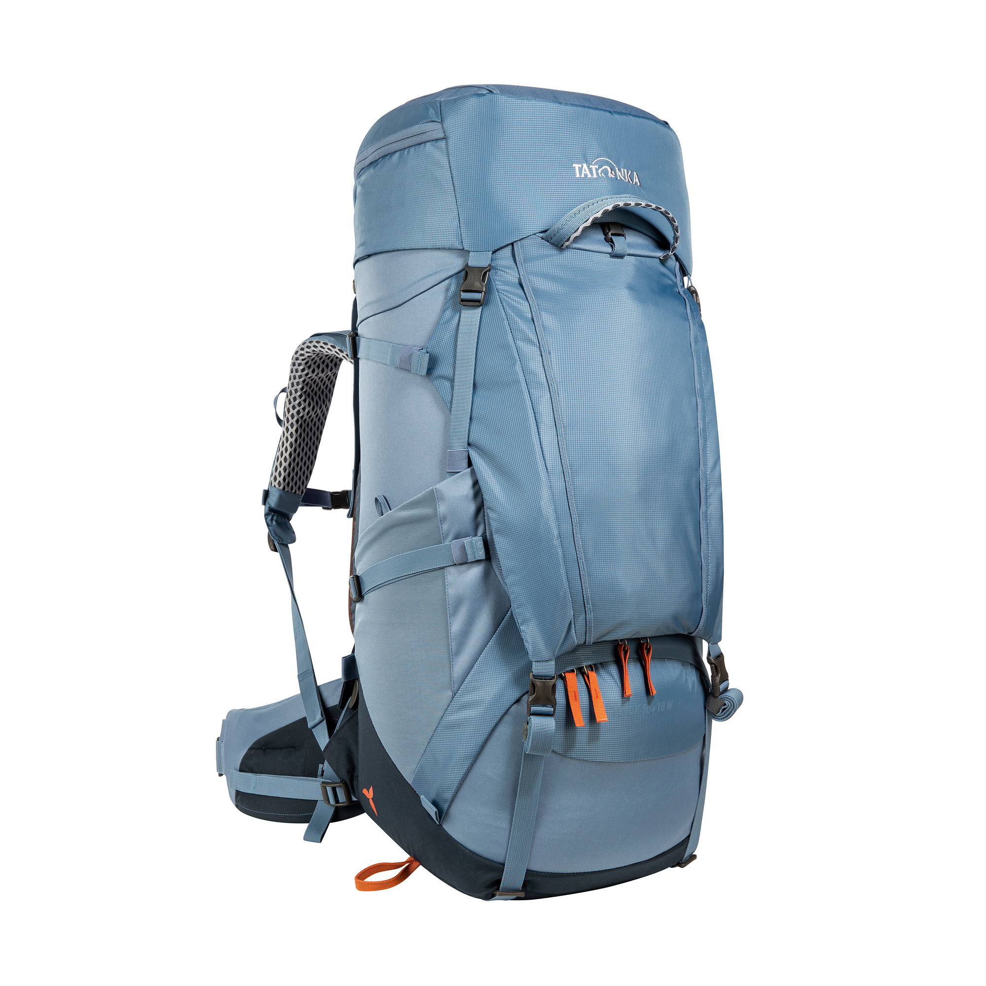 Tatonka Yukon 50+10 Women elemental blue blau Trekkingrucksäcke - Ansicht seitlich-vorne Tasche, Rucksack, Tatonka Yukon 50+10 Women elemental blue blau Trekkingrucksäcke - Ansicht seitlich-vorne