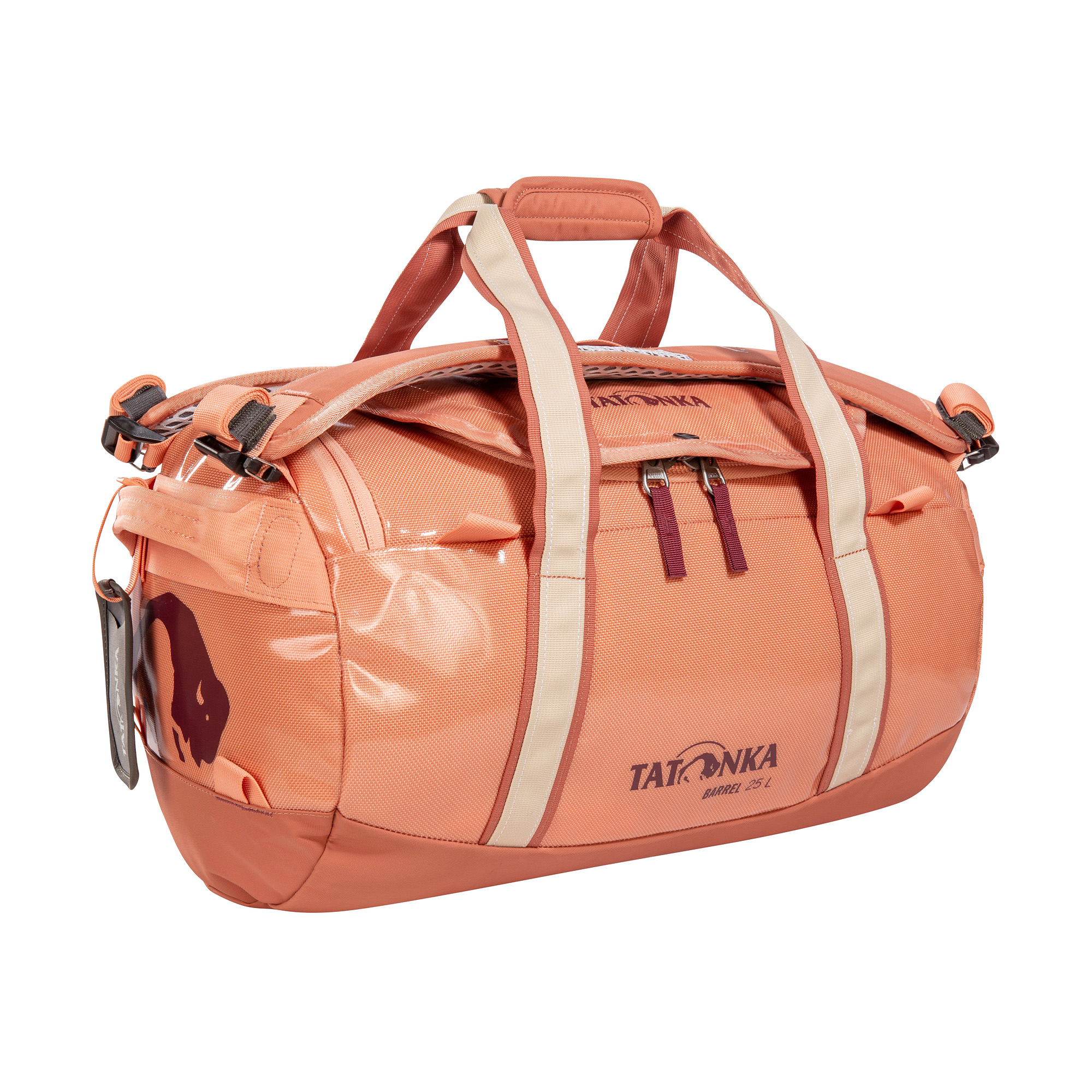 Tatonka Barrel 25 apricot gelb Reisetaschen - Ansicht seitlich-vorne Zubehor, Tasche, Handtasche, Gepäck, Tatonka Barrel 25 apricot gelb Reisetaschen - Ansicht seitlich-vorne