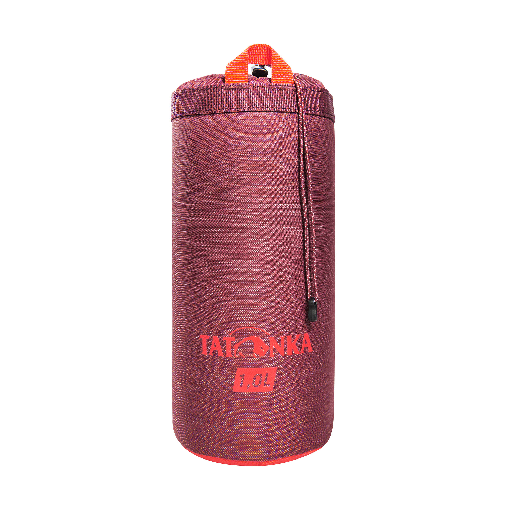 Tatonka Thermo Bottle Cover 1l bordeaux red rot Kühltaschen - Ansicht seitlich-vorne Flasche, Wasserflasche, Tatonka Thermo Bottle Cover 1l bordeaux red rot Kühltaschen - Ansicht seitlich-vorne
