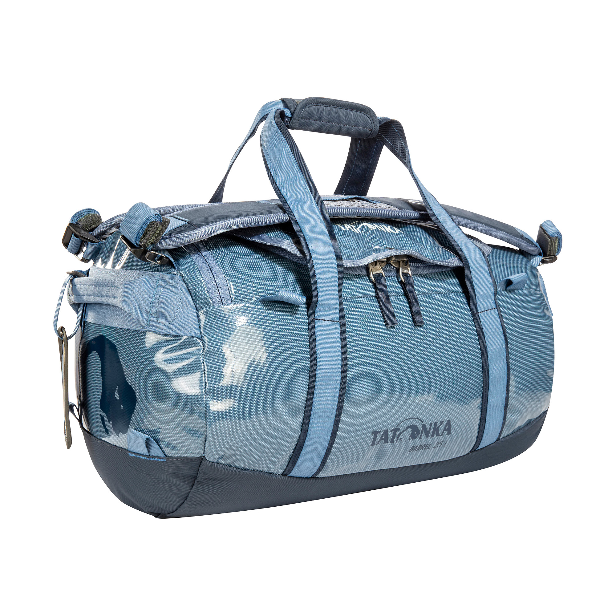 Tatonka Barrel 25 elemental blue blau Reisetaschen - Ansicht seitlich-vorne Zubehor, Tasche, Handtasche, Gepäck, Tatonka Barrel 25 elemental blue blau Reisetaschen - Ansicht seitlich-vorne
