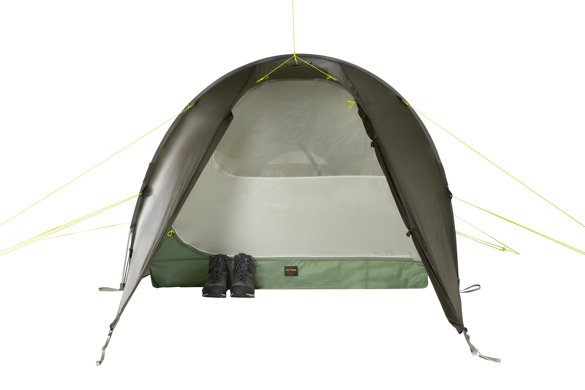 Tatonka Gargia 3 stone grey olive grau 3-Personen-Zelte - Detailansicht Zelt, Campen, Zelt in den Bergen, Im Freien, Schuh, Tatonka Gargia 3 stone grey olive grau 3-Personen-Zelte - Detailansicht