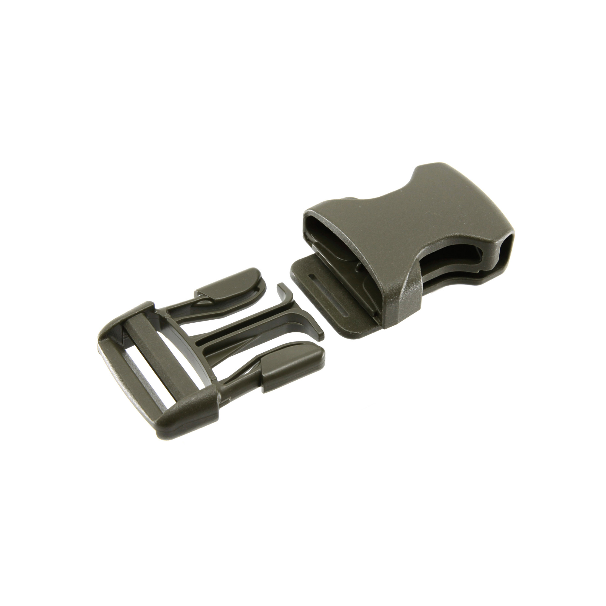 Zubehor, Schnalle, Rauchrohr, Tatonka Molle Champ Clip SR-25 (2pcs) olive grün - Ansicht seitlich-hinten