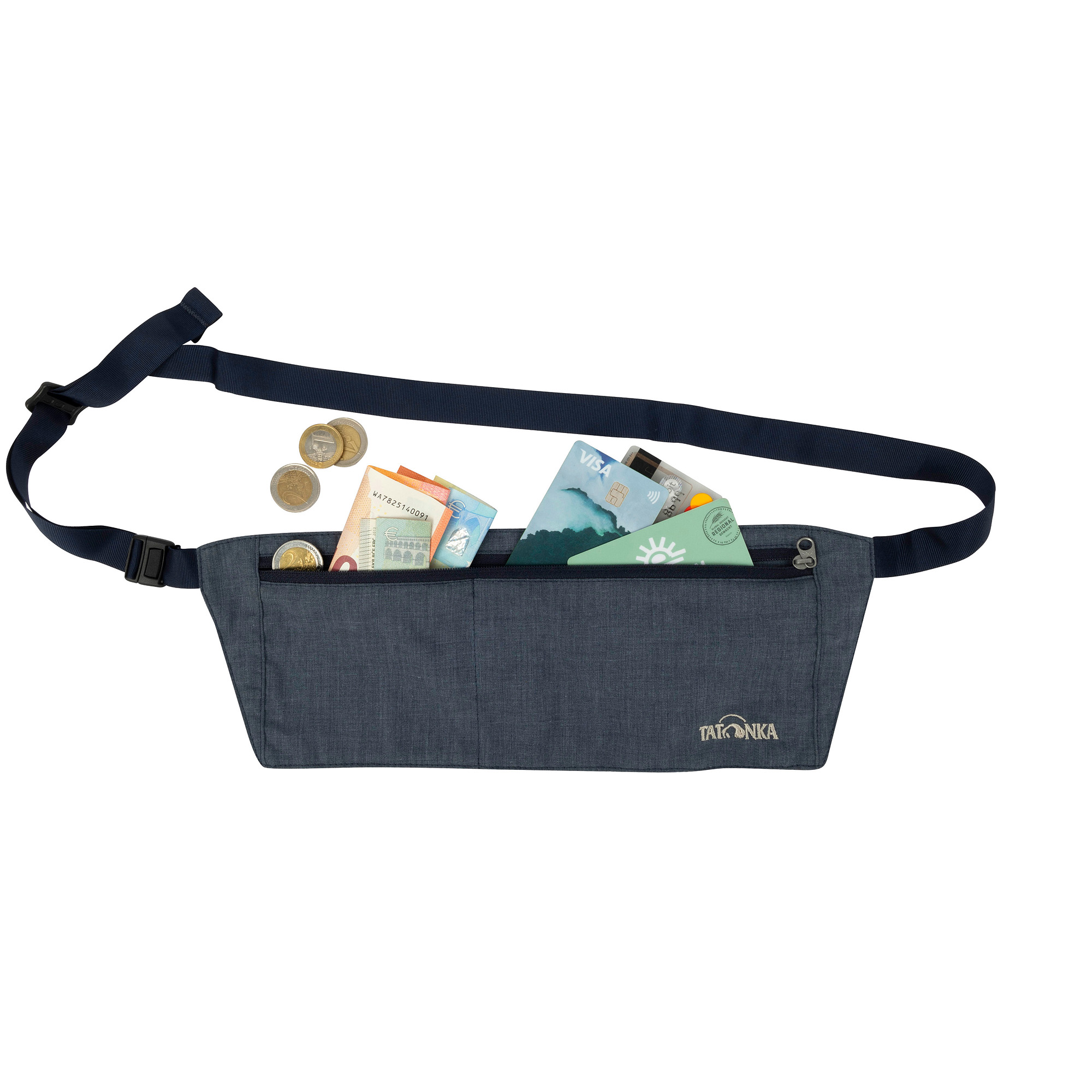 Tatonka Skin Moneybelt dark blue blau Bauchtaschen - Ansicht seitlich-hinten Zubehor, Tasche, Handtasche, Geldbörse, Tatonka Skin Moneybelt dark blue blau Bauchtaschen - Ansicht seitlich-hinten