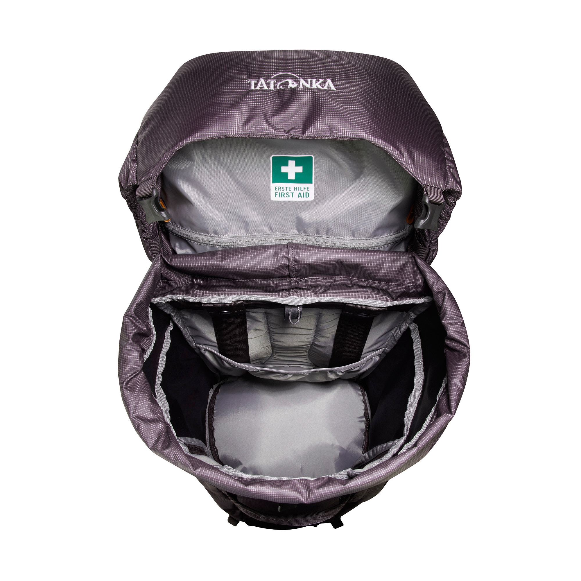 Tatonka Yukon 60+10 Women midnight plum lila Trekkingrucksäcke - Detailansicht Erste Hilfe, Tasche, Tatonka Yukon 60+10 Women midnight plum lila Trekkingrucksäcke - Detailansicht