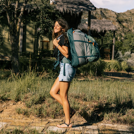 Tasche, Rucksack, Rucksackreisen, Person, Kurze Hose,