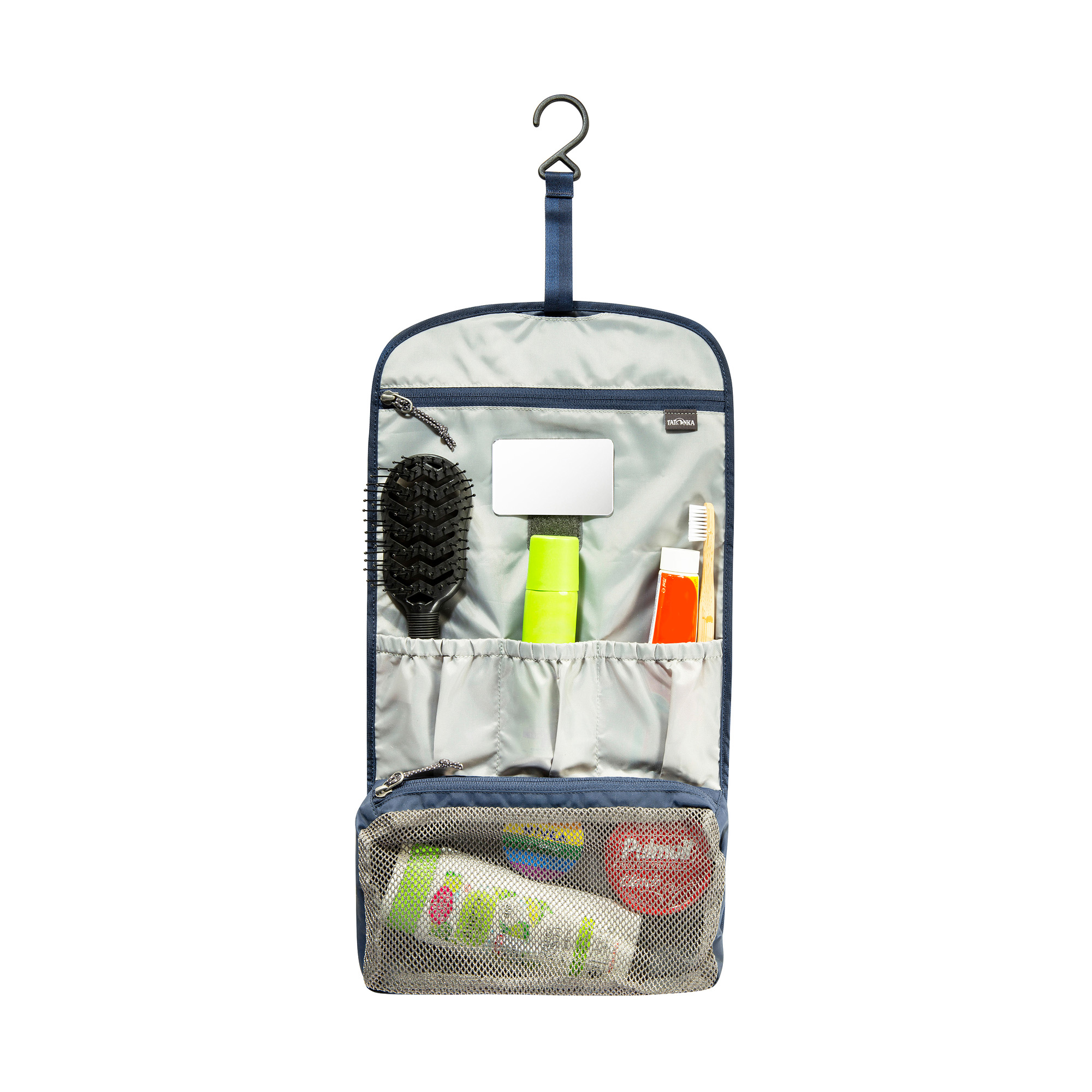 Tatonka Small Travelcare navy blau Kulturbeutel - Detailansicht Pinsel, Gerät, Werkzeug, Tatonka Small Travelcare navy blau Kulturbeutel - Detailansicht
