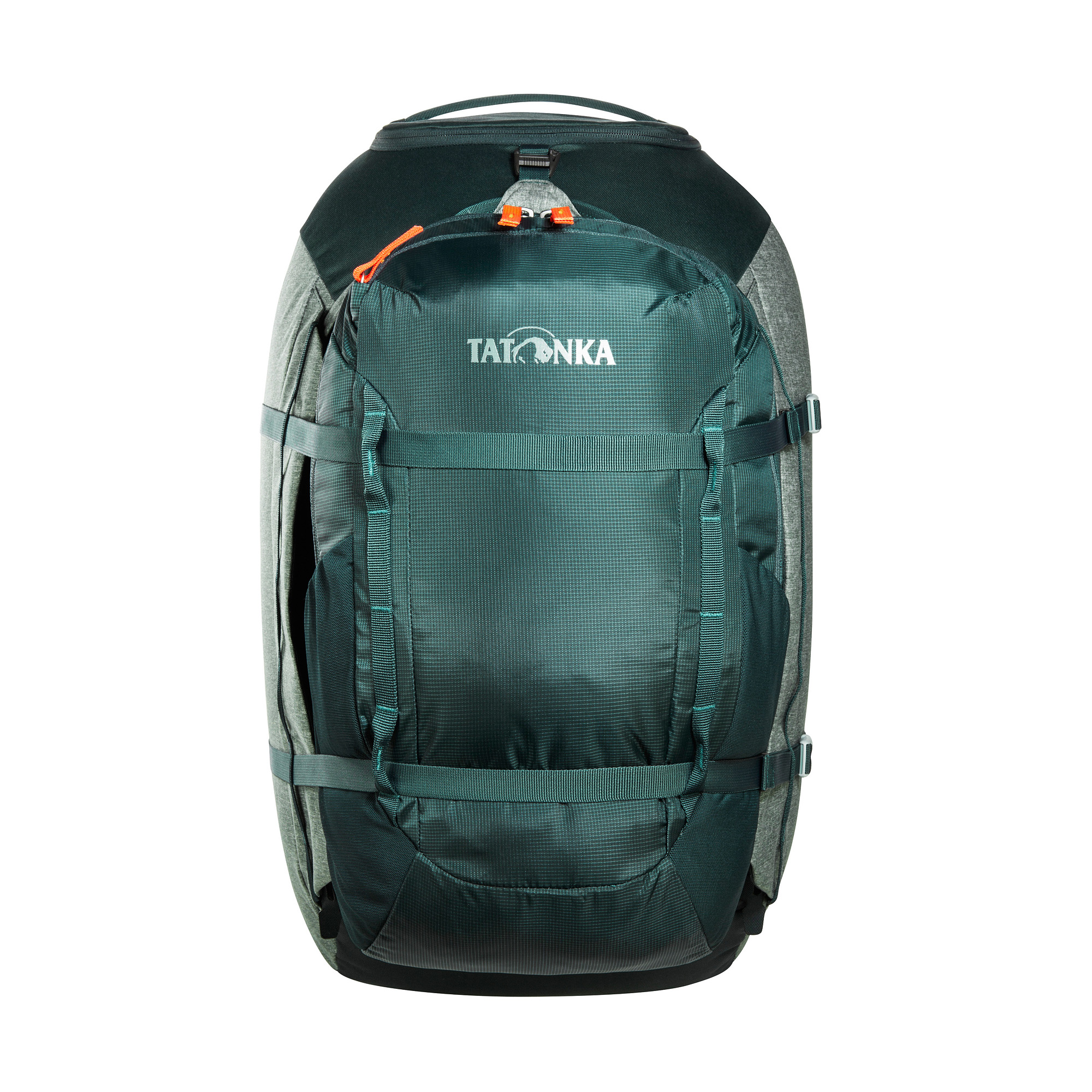 Tasche, Rucksack, Tatonka Great Escape 60+15 sage green grün Reiserucksäcke - Ansicht frontal-vorne