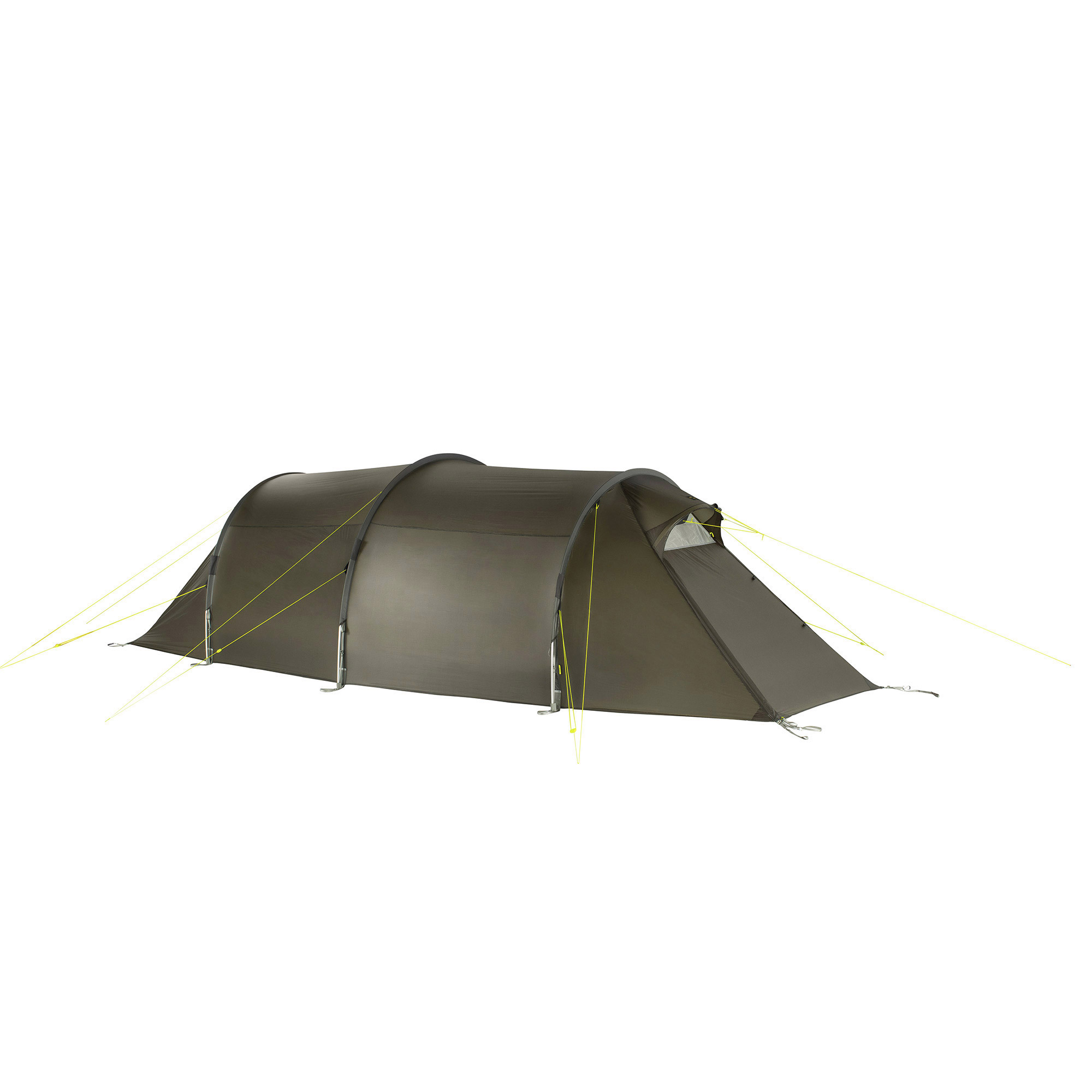 Zelt, Campen, Zelt in den Bergen, Natur, Draußen, Zelt, Campen, Zelt in den Bergen, Natur, Draußen, Zelt, Campen, Zelt in den Bergen, Natur, Draußen, Tatonka Rokua 3 stone grey olive grau 3-Personen-Zelte - Ansicht seitlich-vorne