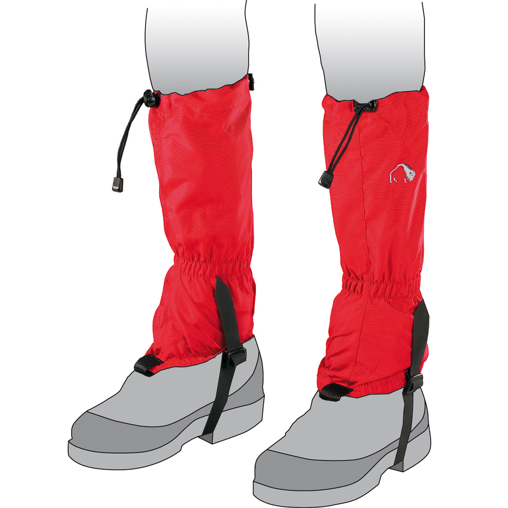 Tatonka Gaiter 420HD Junior red rot Gamaschen - Ansicht seitlich-vorne Bekleidung, Hosen, Tatonka Gaiter 420HD Junior red rot Gamaschen - Ansicht seitlich-vorne