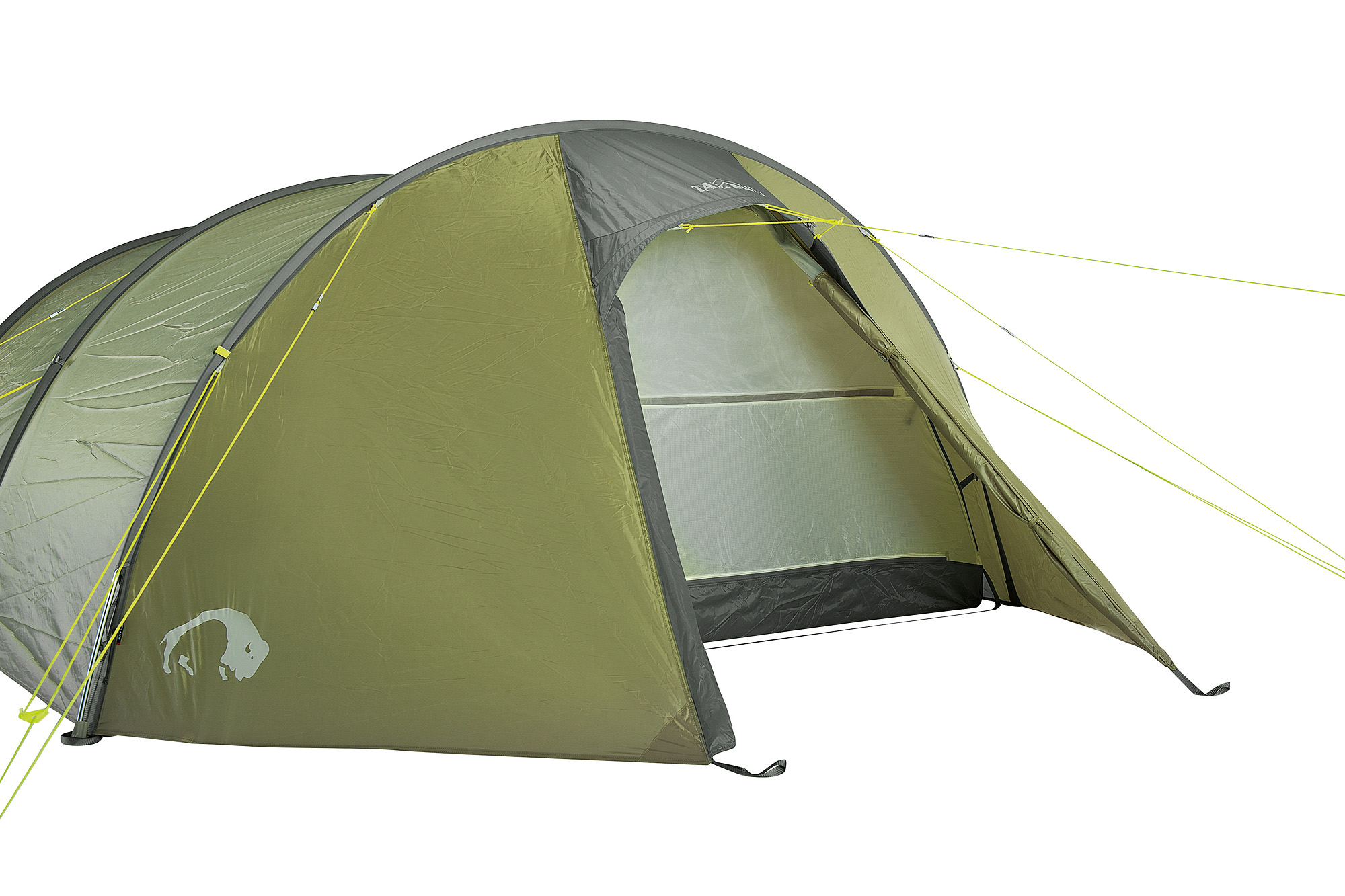 Tatonka Buffin 4 light olive grün 4-Personen-Zelte - Detailansicht Zelt, Campen, Zelt in den Bergen, Natur, Draußen, Tatonka Buffin 4 light olive grün 4-Personen-Zelte - Detailansicht