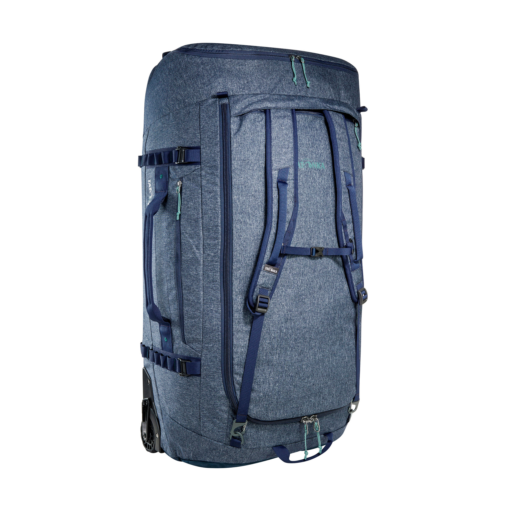 Koffer, Rucksack, Rollenkoffer, Stoff, Reisegepäck, Tatonka Duffle Roller 140 navy blue blau Trolleys & Koffer - Ansicht seitlich-vorne