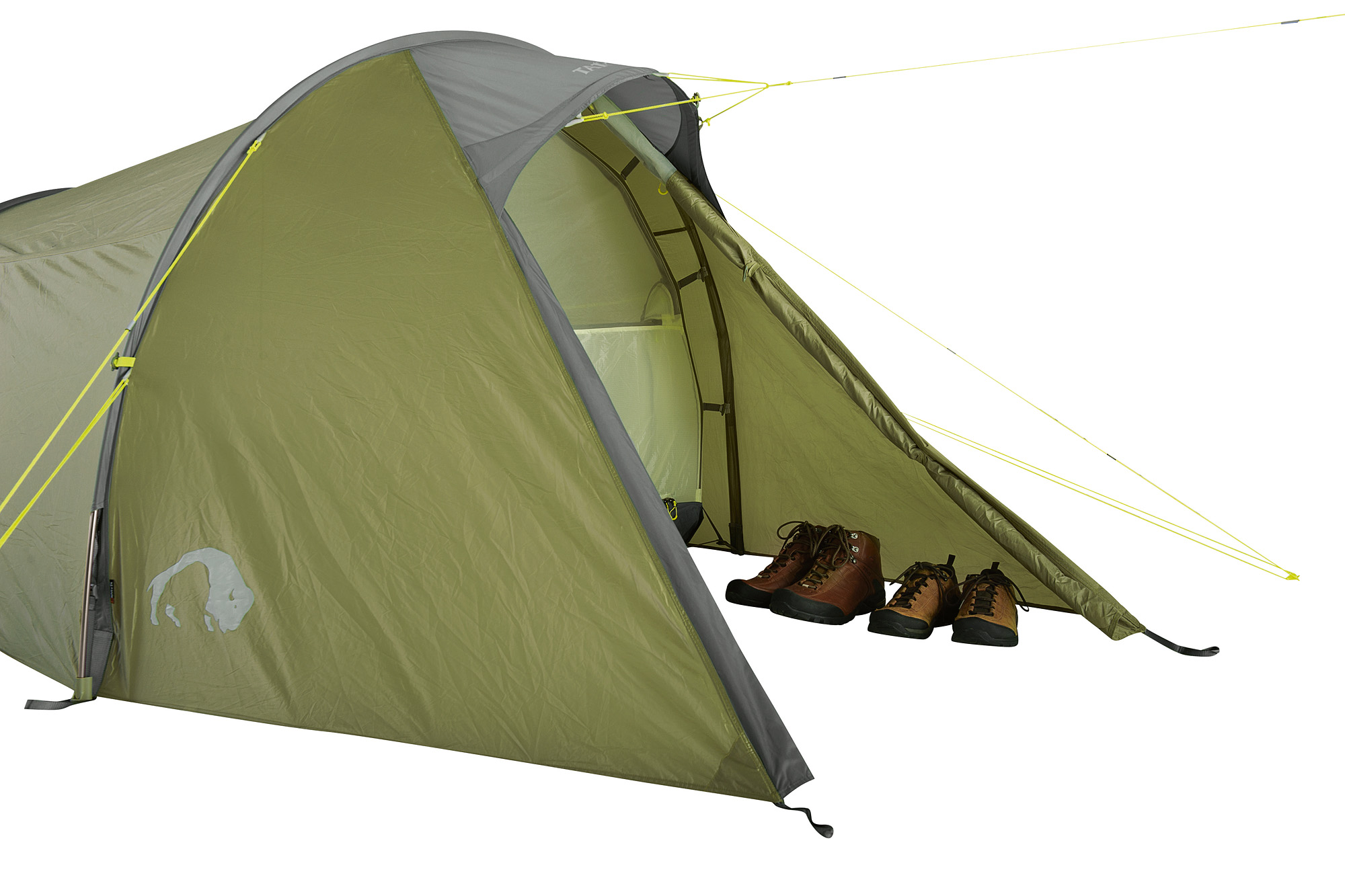 Tatonka Narvik 3 light olive grün 3-Personen-Zelte - Detailansicht Zelt, Campen, Zelt in den Bergen, Natur, Draußen, Tatonka Narvik 3 light olive grün 3-Personen-Zelte - Detailansicht