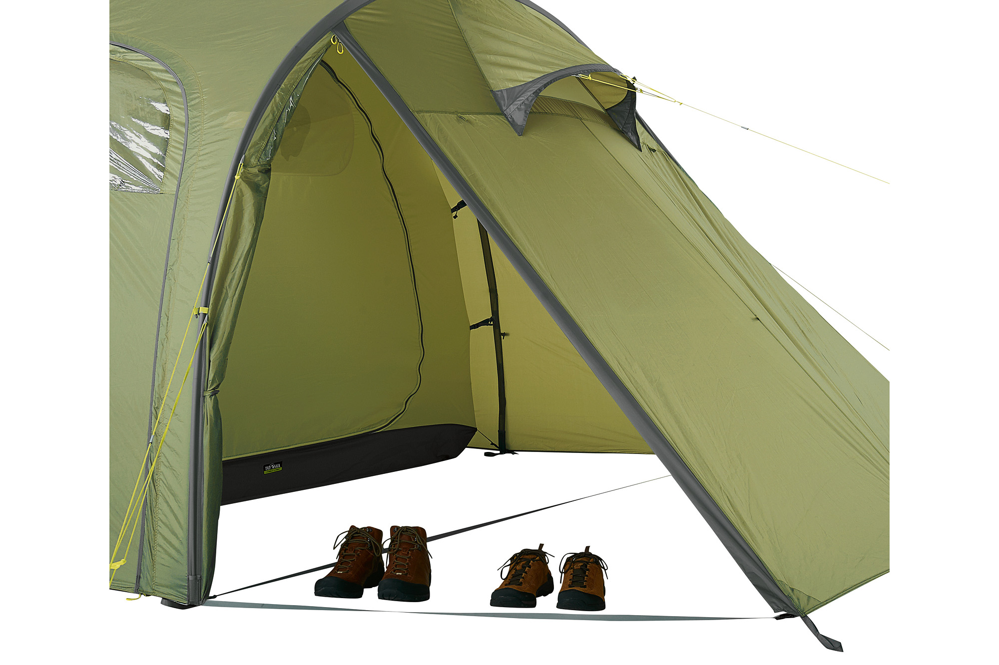 Tatonka Family Camp light olive grün 3-Personen-Zelte - Detailansicht Zelt, Campen, Zelt in den Bergen, Im Freien, Schuh, Tatonka Family Camp light olive grün 3-Personen-Zelte - Detailansicht
