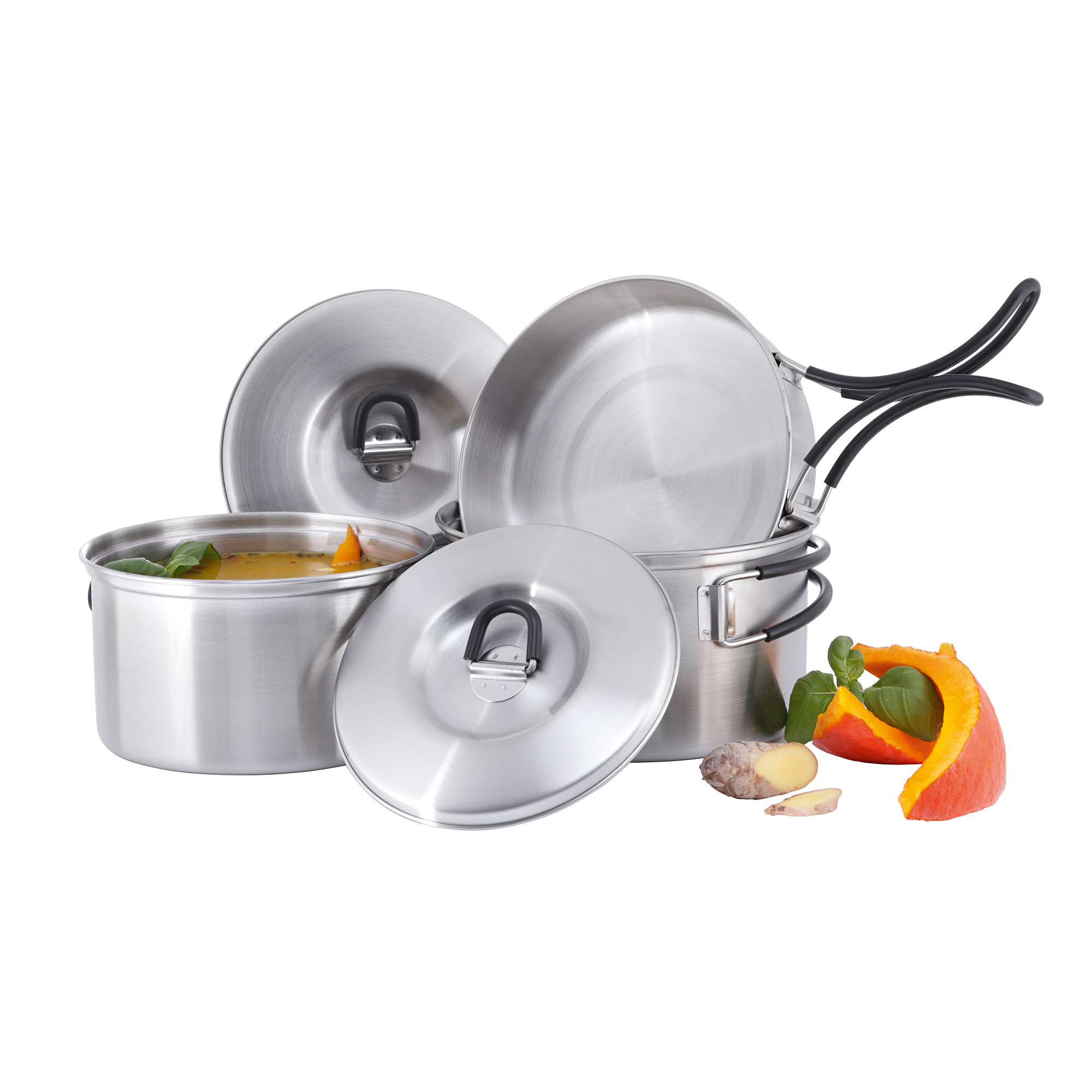 Tatonka Cookset Regular Kochgeschirr - Ansicht seitlich-vorne Kochtopf, Kochgeschirr, Tatonka Cookset Regular Kochgeschirr - Ansicht seitlich-vorne