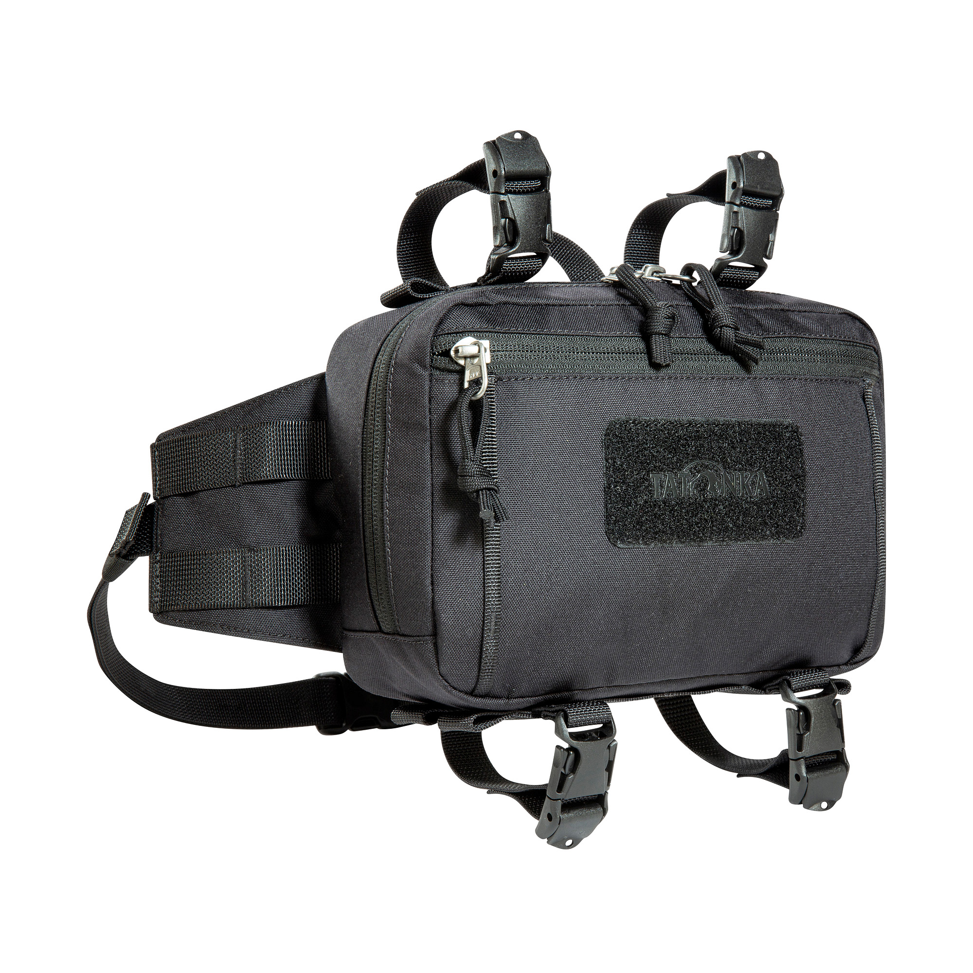 Tatonka Hip & Bar Pouch BC black schwarz Bauchtaschen - Ansicht seitlich-vorne Tasche, Tatonka Hip & Bar Pouch BC black schwarz Bauchtaschen - Ansicht seitlich-vorne