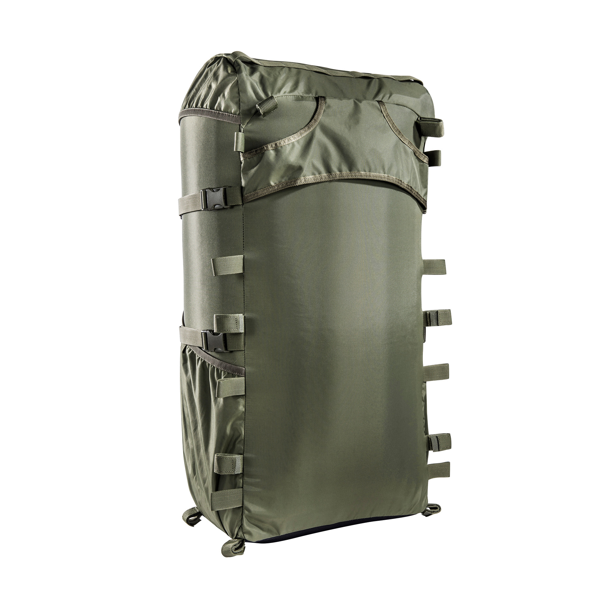 Tatonka Packsack 2 Lastenkraxe olive grün Trekkingrucksäcke - Ansicht seitlich-hinten Tasche, Rucksack, Tatonka Packsack 2 Lastenkraxe olive grün Trekkingrucksäcke - Ansicht seitlich-hinten