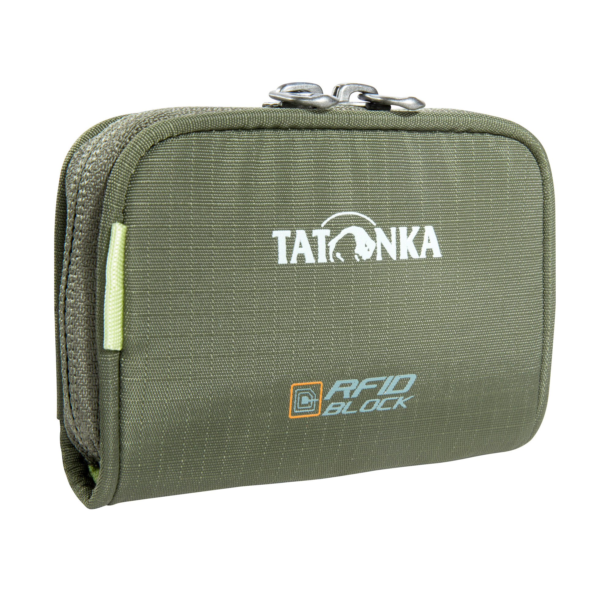 Tatonka Plain Wallet RFID B olive grün Geldbeutel - Ansicht seitlich-vorne Zubehor, Tasche, Handtasche, Tatonka Plain Wallet RFID B olive grün Geldbeutel - Ansicht seitlich-vorne