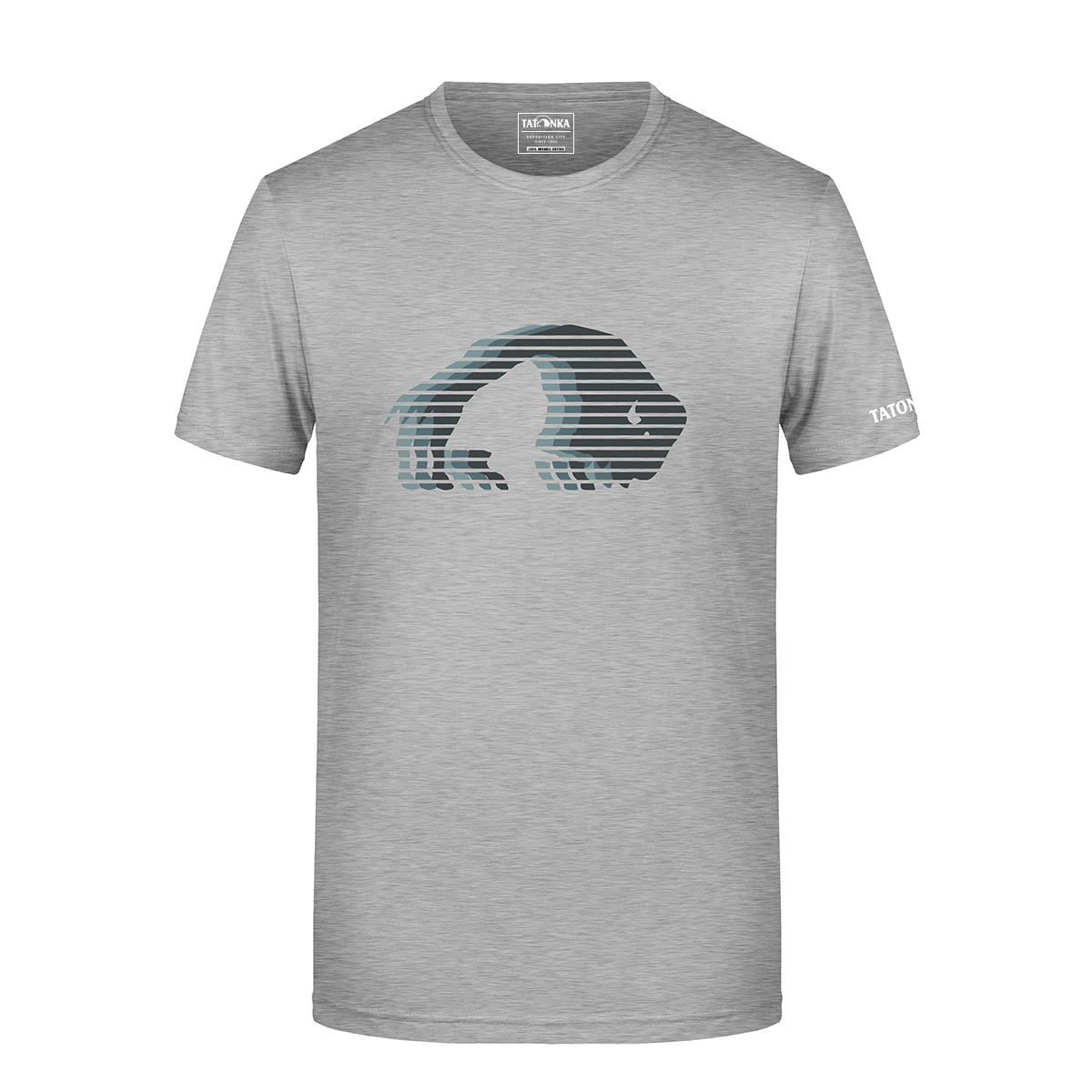 Tatonka Logo T-Shirt Men grey heather grau T-Shirts 4013236375596