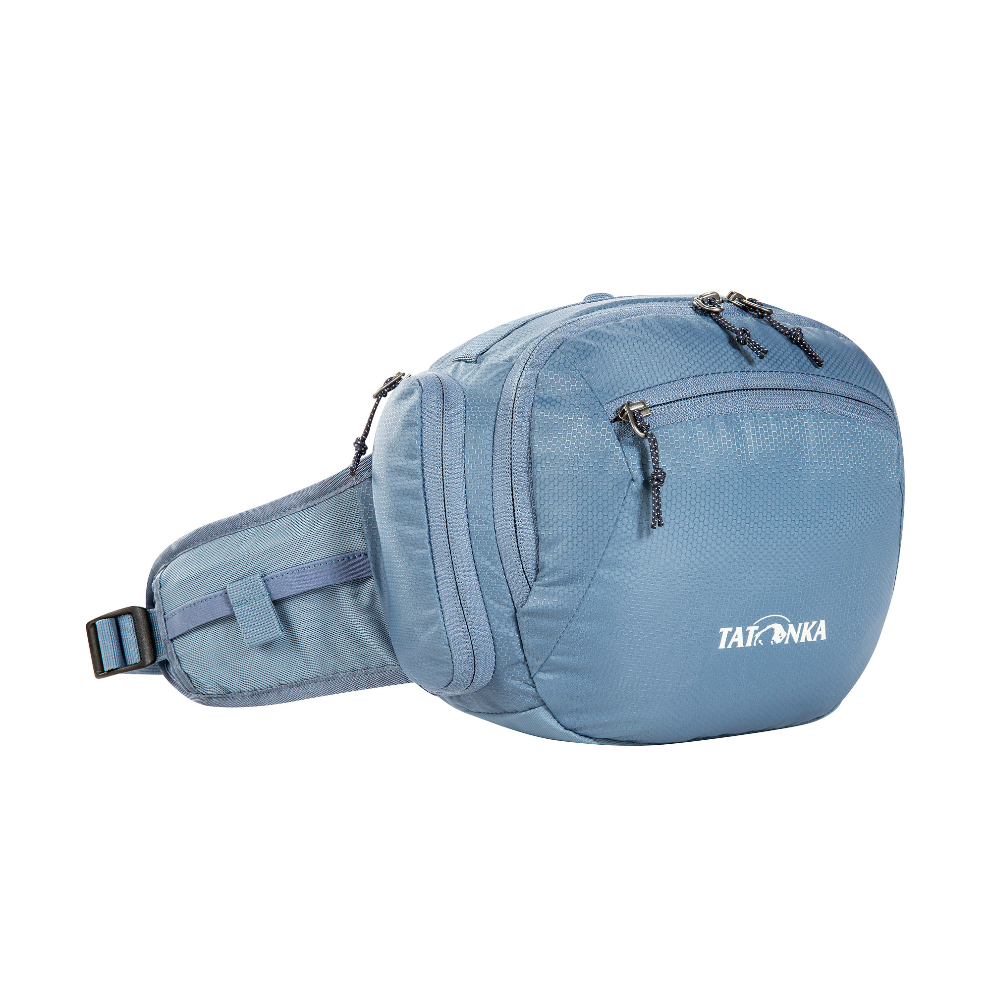 Tatonka Hip Bottle Double II elemental blue blau Bauchtaschen - Ansicht seitlich-vorne Tasche, Rucksack, Handtasche, Baseball-Kappe, Hut, Tatonka Hip Bottle Double II elemental blue blau Bauchtaschen - Ansicht seitlich-vorne