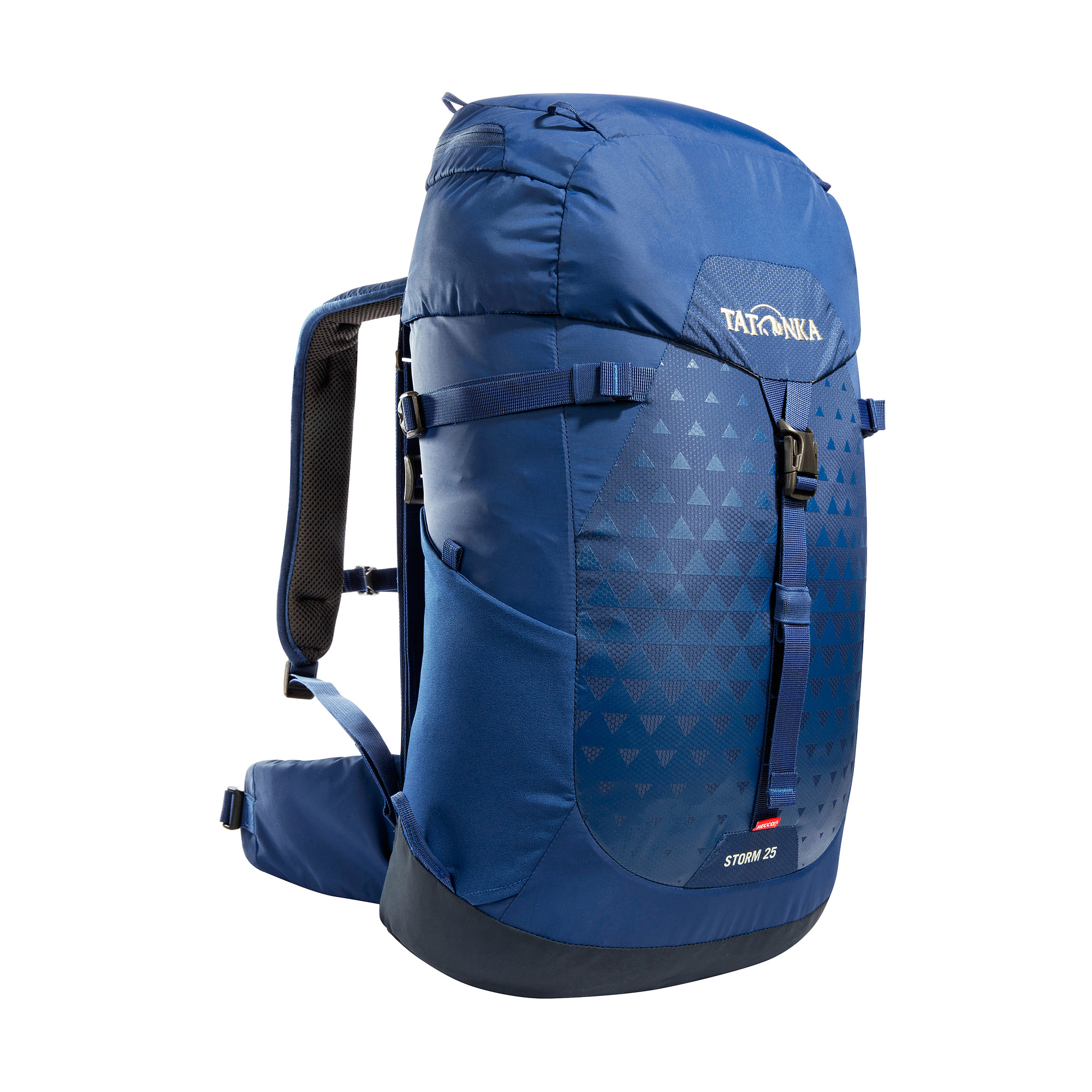 Tatonka Storm 25 RECCO darker blue blau Wanderrucksäcke - Ansicht seitlich-vorne Tasche, Rucksack, Tatonka Storm 25 RECCO darker blue blau Wanderrucksäcke - Ansicht seitlich-vorne