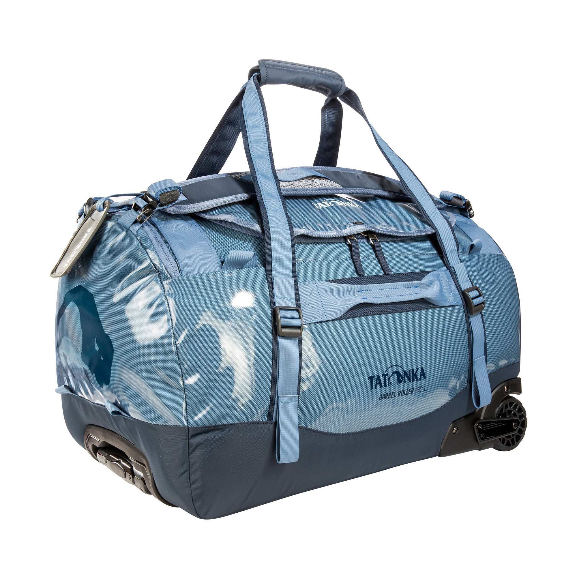 Tatonka Barrel Roller 60 elemental blue blau Trolleys & Koffer - Ansicht seitlich-vorne Gepäck, Zubehör, Tasche, Handtasche, Tatonka Barrel Roller 60 elemental blue blau Trolleys & Koffer - Ansicht seitlich-vorne