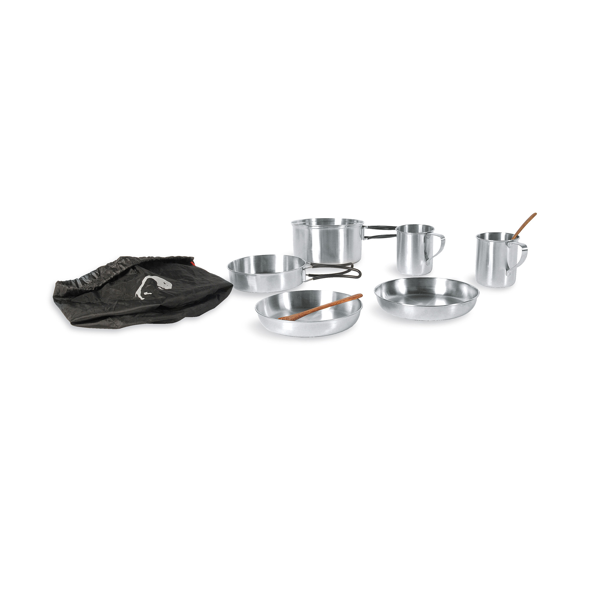 Tatonka Picnic Set Kochgeschirr - Ansicht seitlich-hinten Kochtopf, Kochgeschirr, Tasse, Schüssel, Tatonka Picnic Set Kochgeschirr - Ansicht seitlich-hinten