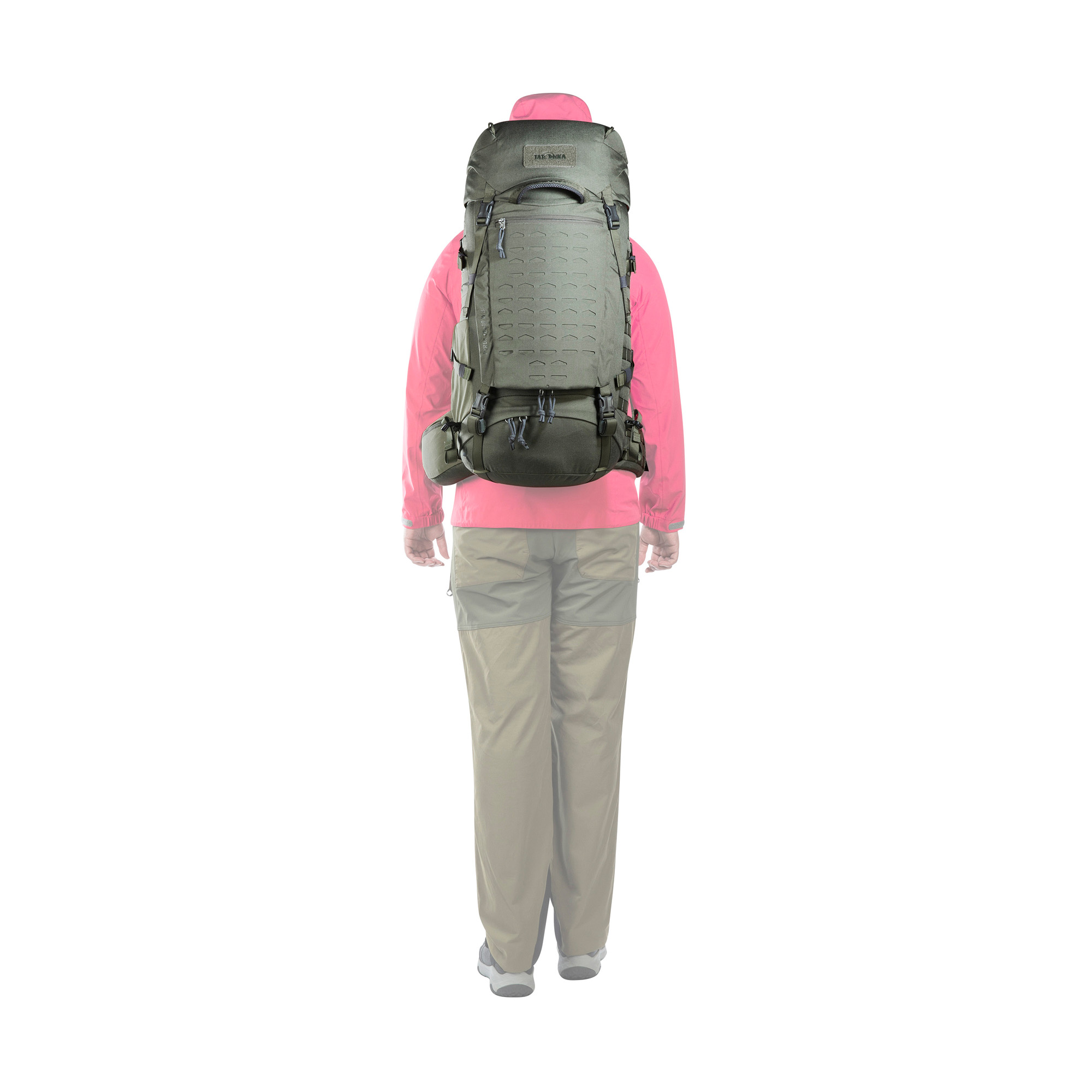 Tatonka Pyrox 40+10 Women BC stone grey olive grau Trekkingrucksäcke - Detailansicht Tasche, Rucksack, Erwachsener, Mann, Person, Tatonka Pyrox 40+10 Women BC stone grey olive grau Trekkingrucksäcke - Detailansicht