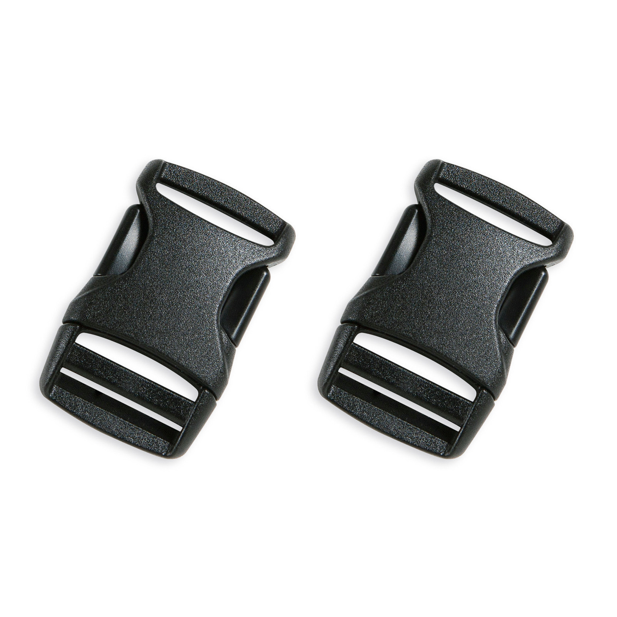 Tatonka SR-Buckle 25mm Paar black schwarz Rucksack-Zubehör - Ansicht seitlich-vorne Zubehor, Schnalle, Rauchrohr, Tatonka SR-Buckle 25mm Paar black schwarz Rucksack-Zubehör - Ansicht seitlich-vorne