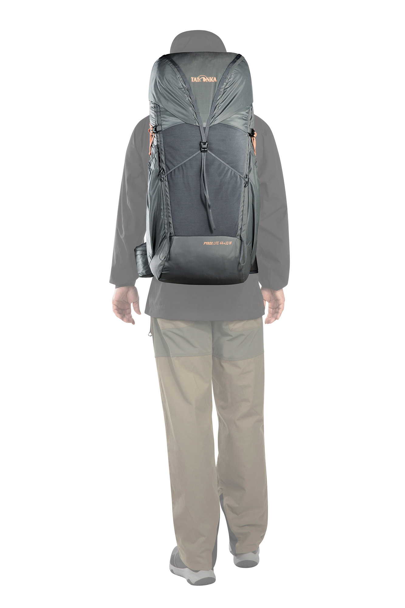 Rucksack, Trekking Rucksack, Rucksack Outdoor, Backpack, Hiking Gear, Tatonka Pyrox Lite 44+10 Women titan grey grau Trekkingrucksäcke - Detailansicht