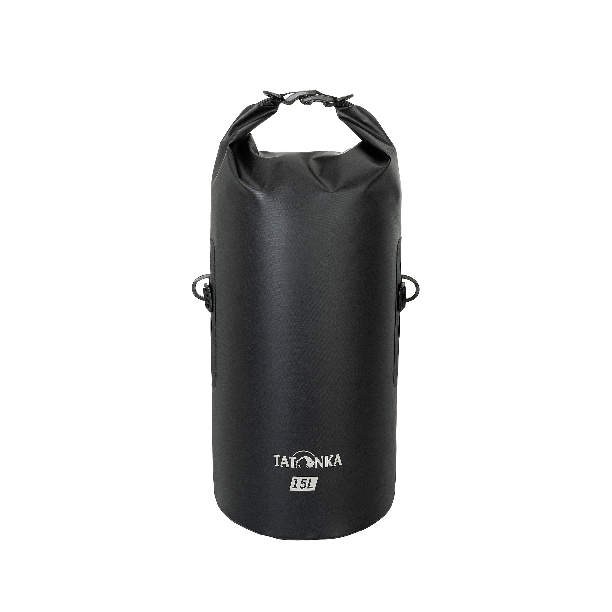 Tatonka WP Stuffbag 15l black schwarz Reisezubehör - Ansicht seitlich-vorne Flasche, Wasserflasche, Tatonka WP Stuffbag 15l black schwarz Reisezubehör - Ansicht seitlich-vorne