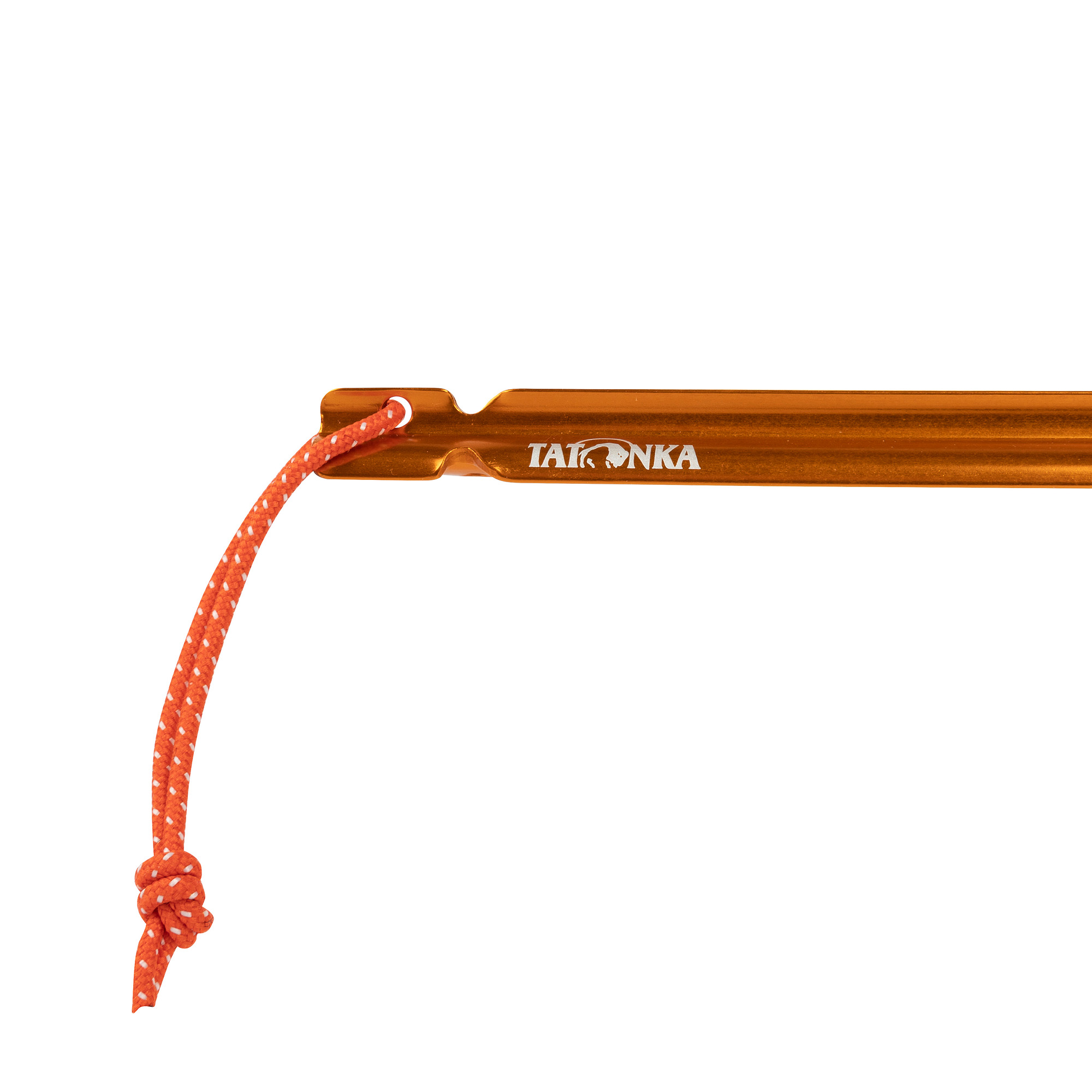 Tatonka Zelthering / tent peg pro 15cm 6pcs orange gelb Zelt- & Tarpzubehör - Detailansicht Knoten, Tatonka Zelthering / tent peg pro 15cm 6pcs orange gelb Zelt- & Tarpzubehör - Detailansicht