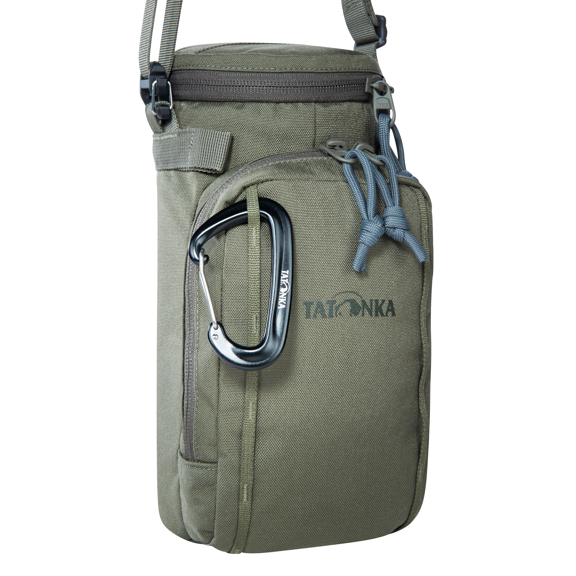 Zubehor, Tasche, Handtasche, Tatonka Bottle Pouch 1l BC stone grey olive grau Kühltaschen - Detailansicht
