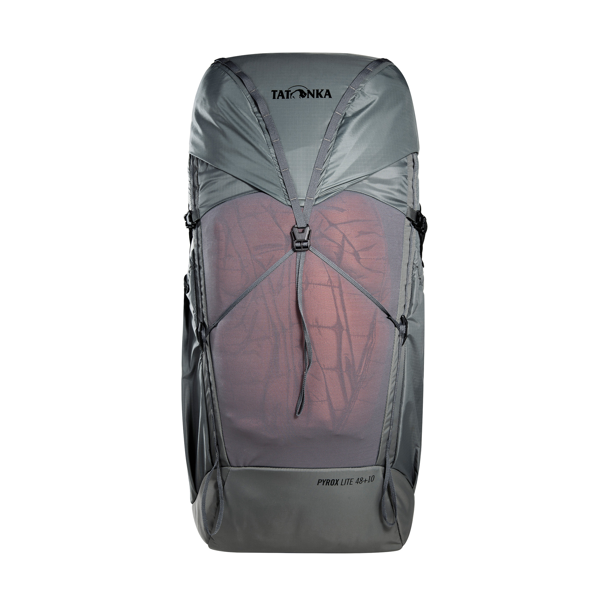 Rucksack, Backpack, Tatonka, hybrider Rucksack, Outdoor, Tatonka Pyrox Lite 48+10 titan grey grau - Detailansicht