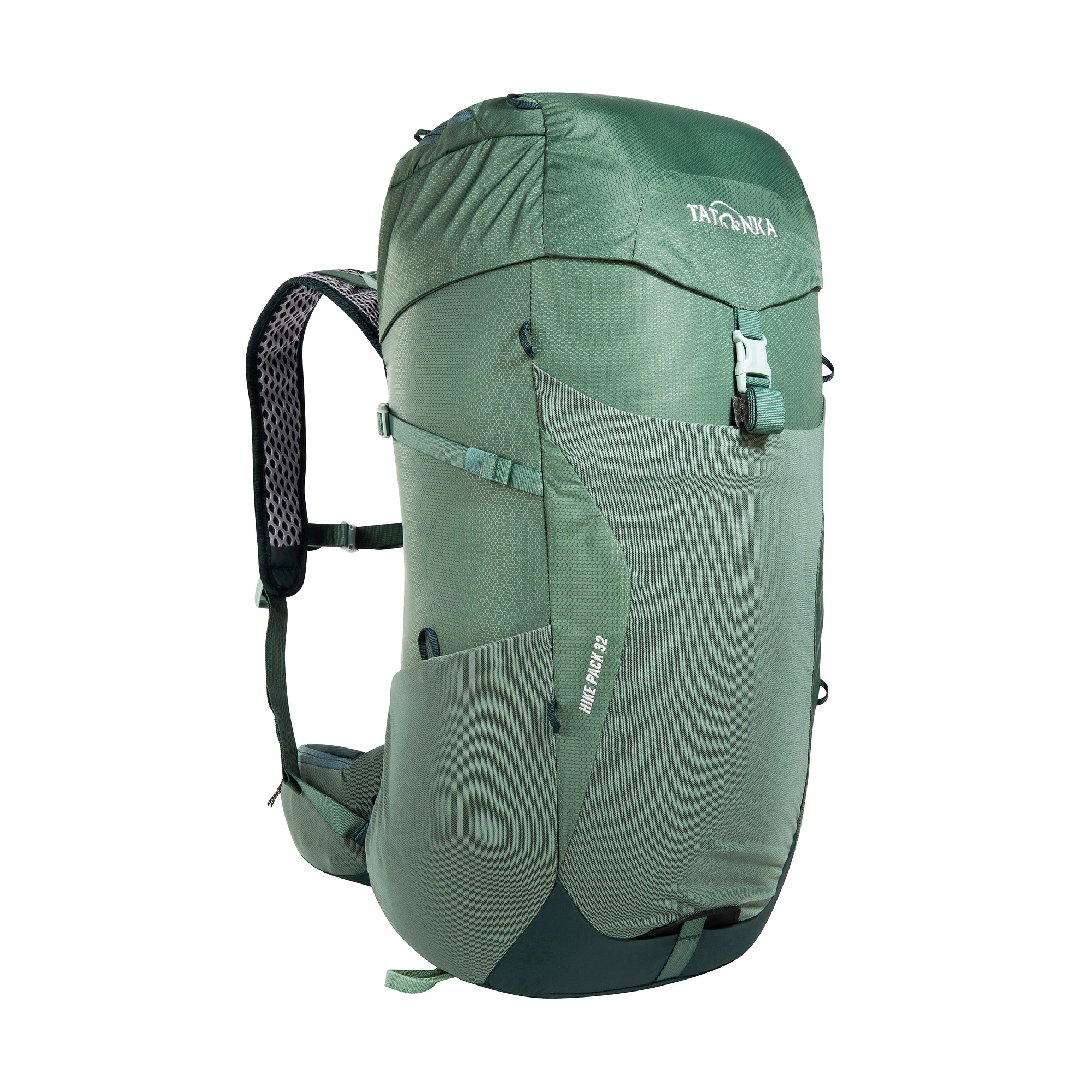 Tatonka Hike Pack 32 sage green grün Wanderrucksäcke - Ansicht seitlich-vorne Tasche, Rucksack, Tatonka Hike Pack 32 sage green grün Wanderrucksäcke - Ansicht seitlich-vorne