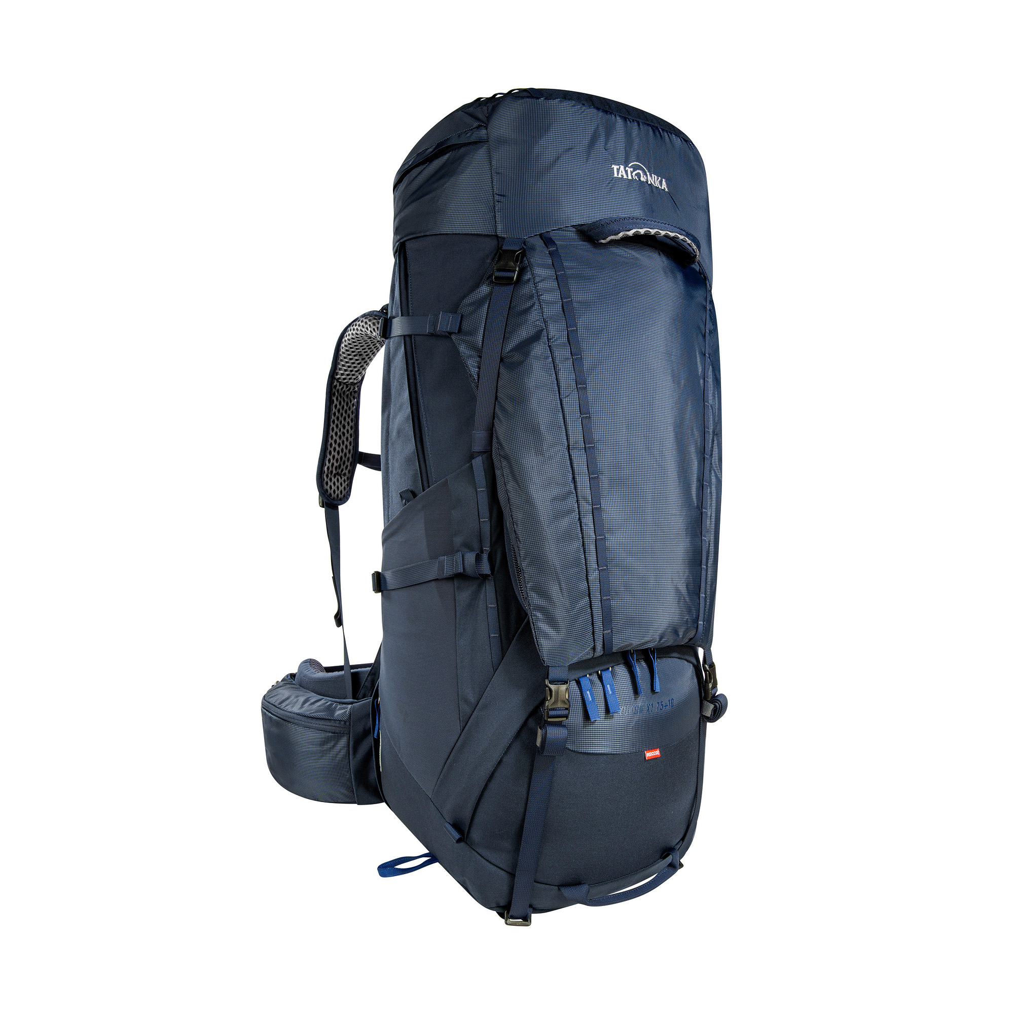 Tasche, Rucksack, Zubehör, Handtasche, Tatonka Yukon X1 75+10 navy blau Trekkingrucksäcke - Ansicht seitlich-vorne