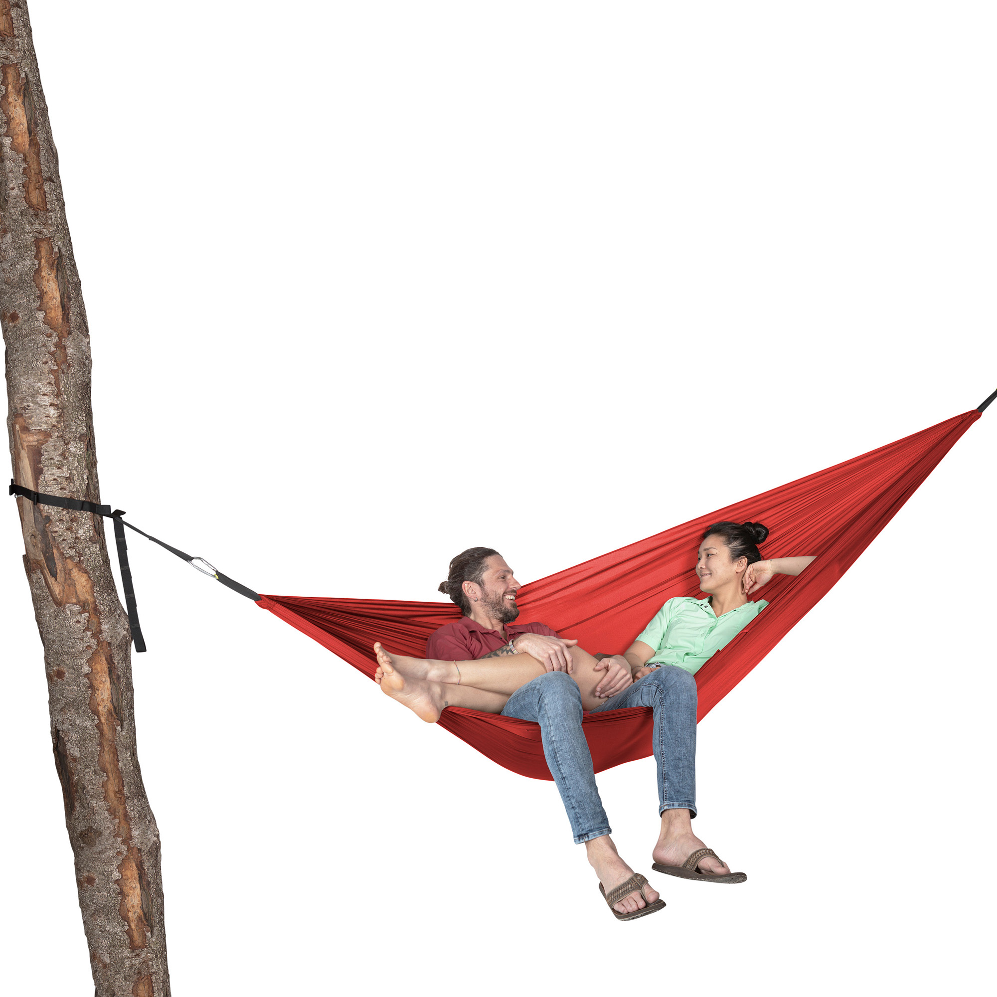 Tatonka Hammock Double red rot Reisezubehör - Ansicht seitlich-vorne Moebel, Hängematte, Erwachsener, Mann, Person, Tatonka Hammock Double red rot Reisezubehör - Ansicht seitlich-vorne