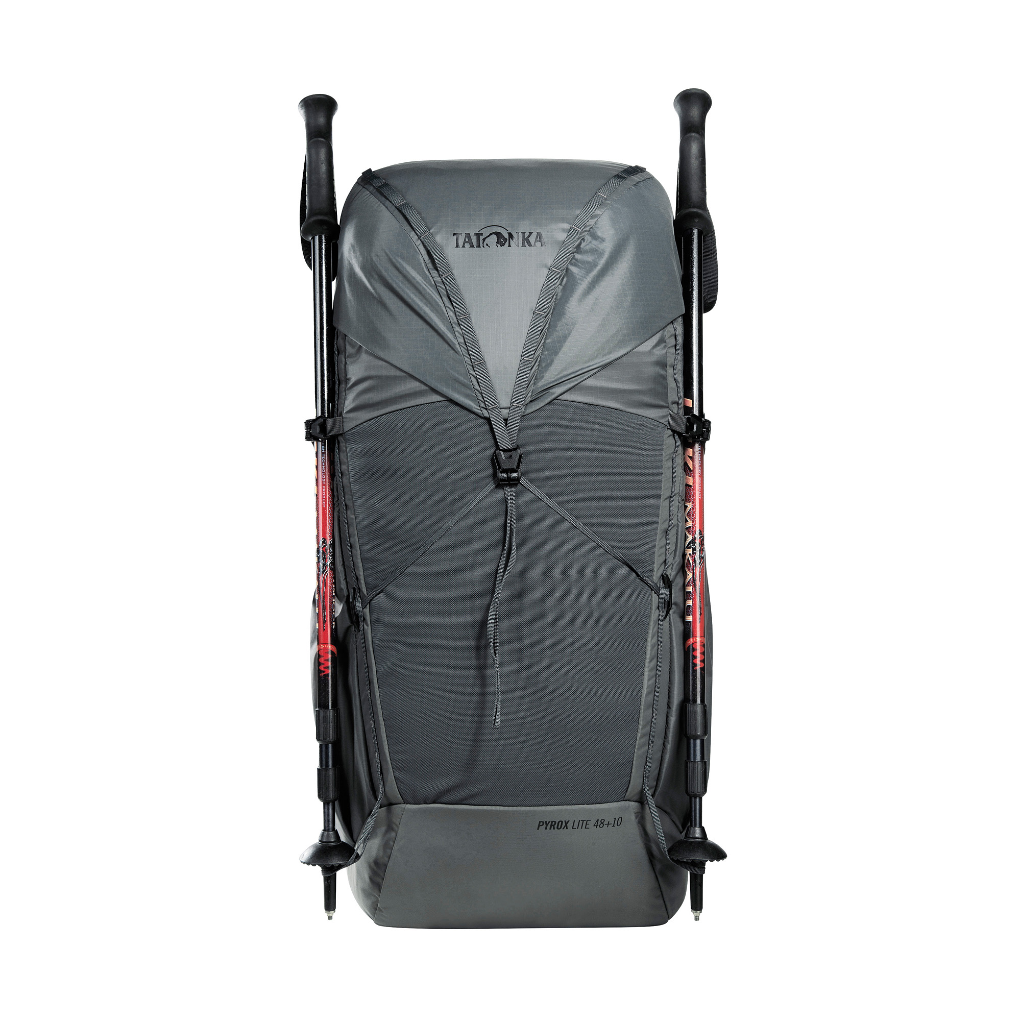 Reise-Rucksack, Rucksack, Tragegurte, Tatonka, Tatonka Pyrox Lite 48+10, Tatonka Pyrox Lite 48+10 titan grey grau - Detailansicht