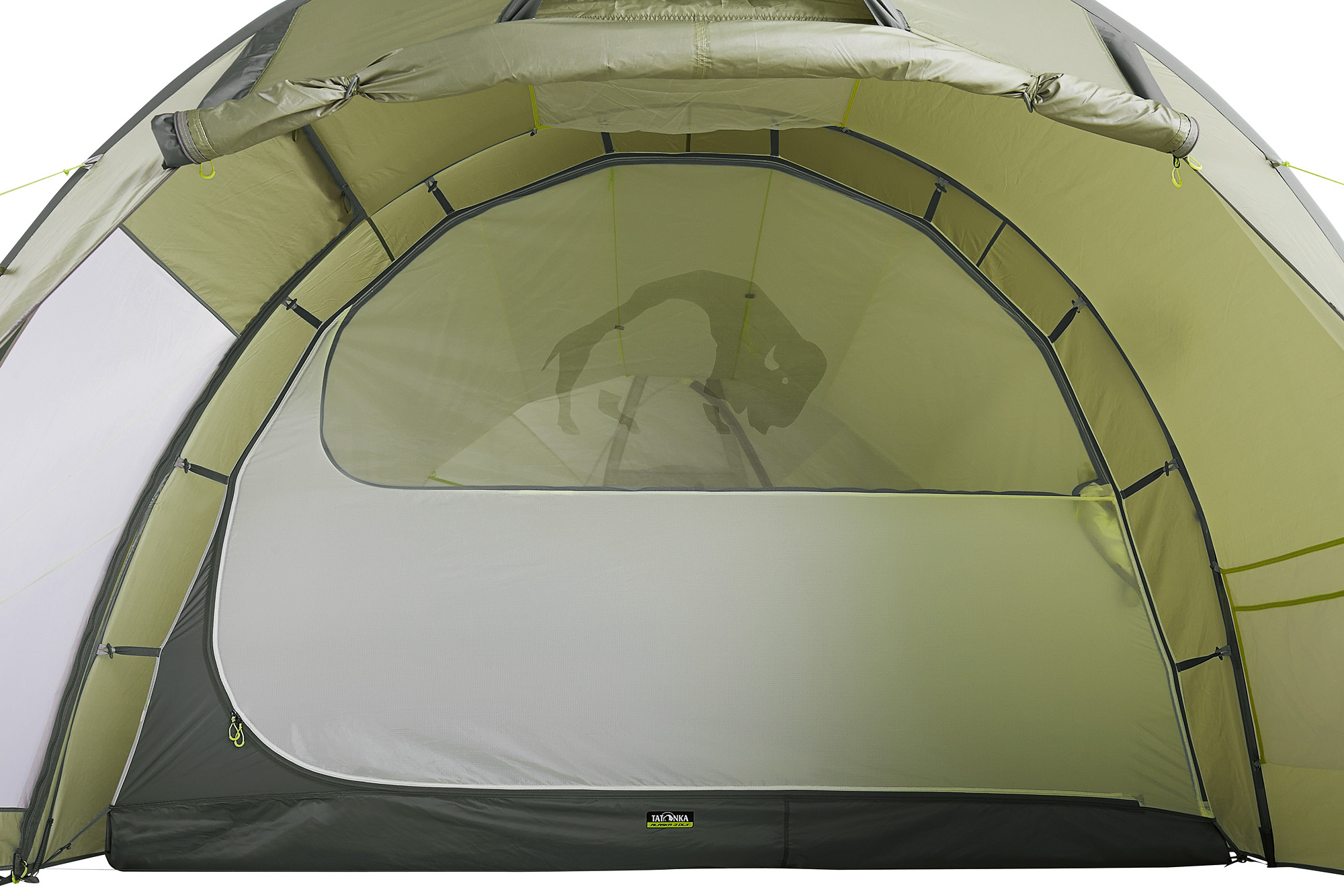 Tatonka Alaska 3 DLX light olive grün 3-Personen-Zelte - Detailansicht Zelt, Campen, Zelt in den Bergen, Natur, Draußen, Tatonka Alaska 3 DLX light olive grün 3-Personen-Zelte - Detailansicht
