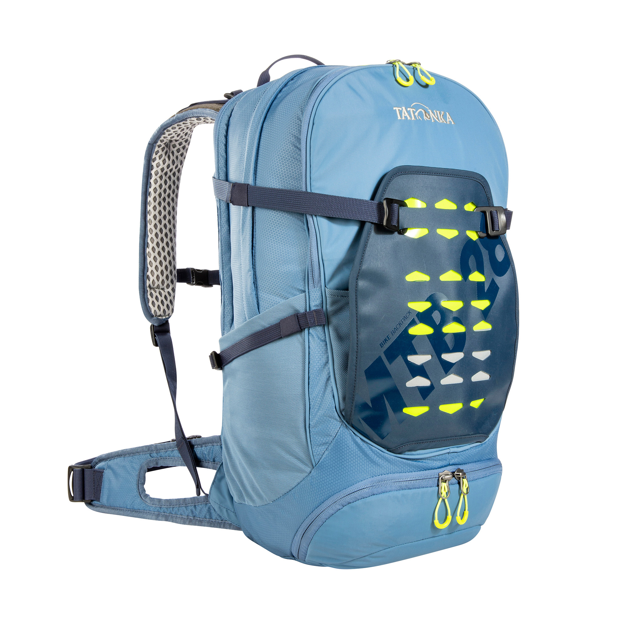 Tatonka Bike Backpack MTB 28 elemental blue blau Fahrradrucksäcke - Ansicht seitlich-vorne Tasche, Rucksack, Tatonka Bike Backpack MTB 28 elemental blue blau Fahrradrucksäcke - Ansicht seitlich-vorne