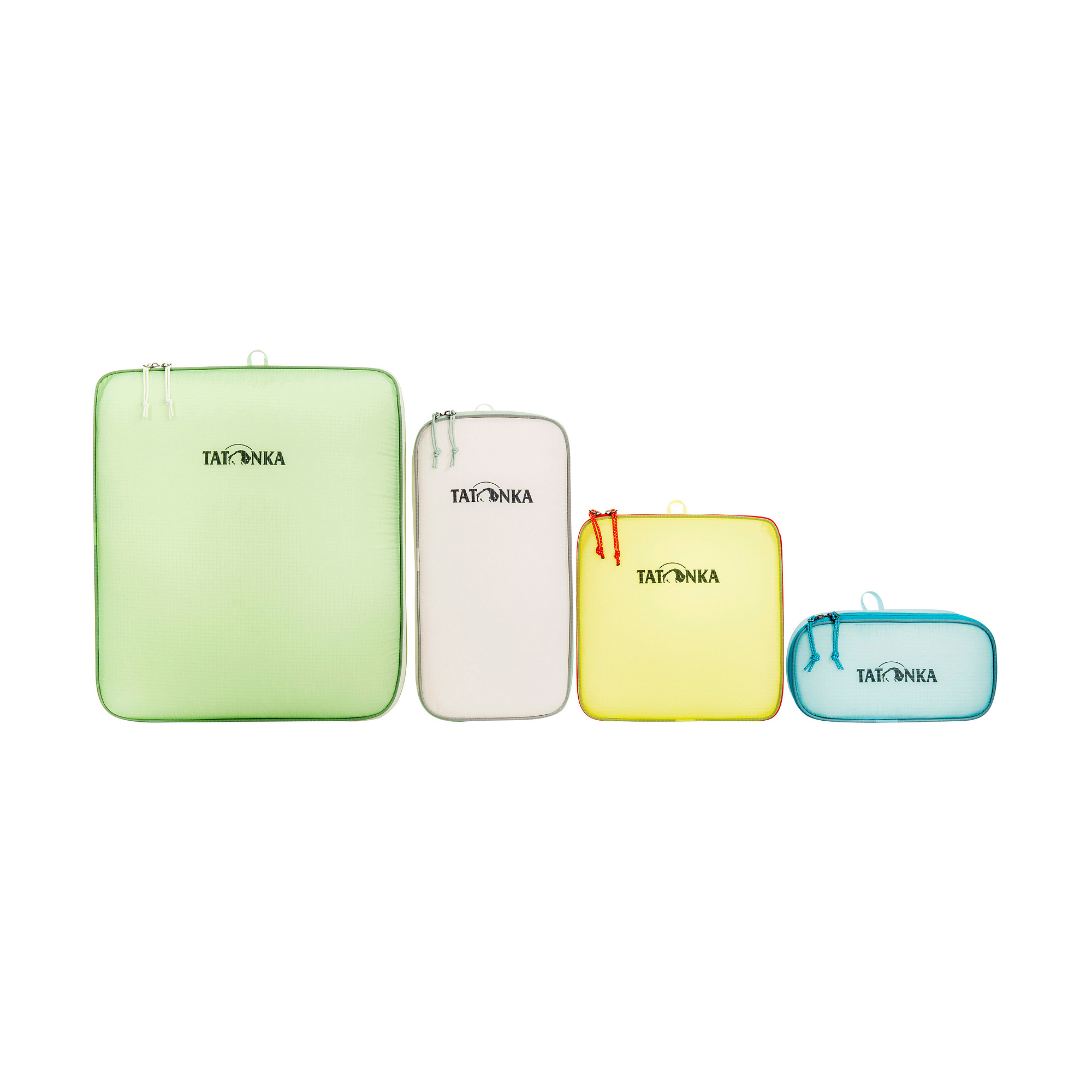 Tatonka SQZY Pouch Set assorted silber Packwürfel & Staubeutel - Ansicht seitlich-vorne Tatonka SQZY Pouch Set assorted silber Packwürfel & Staubeutel - Ansicht seitlich-vorne