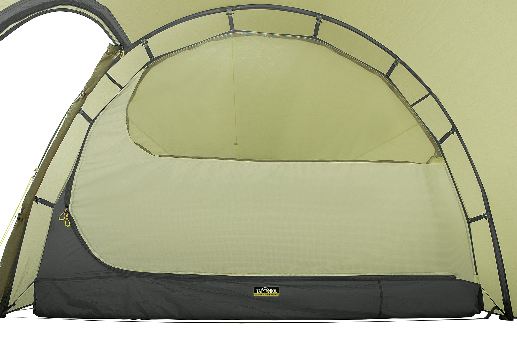 Tatonka Grönland 3 light olive grün 3-Personen-Zelte - Detailansicht Zelt, Campen, Zelt in den Bergen, Natur, Draußen, Tatonka Grönland 3 light olive grün 3-Personen-Zelte - Detailansicht