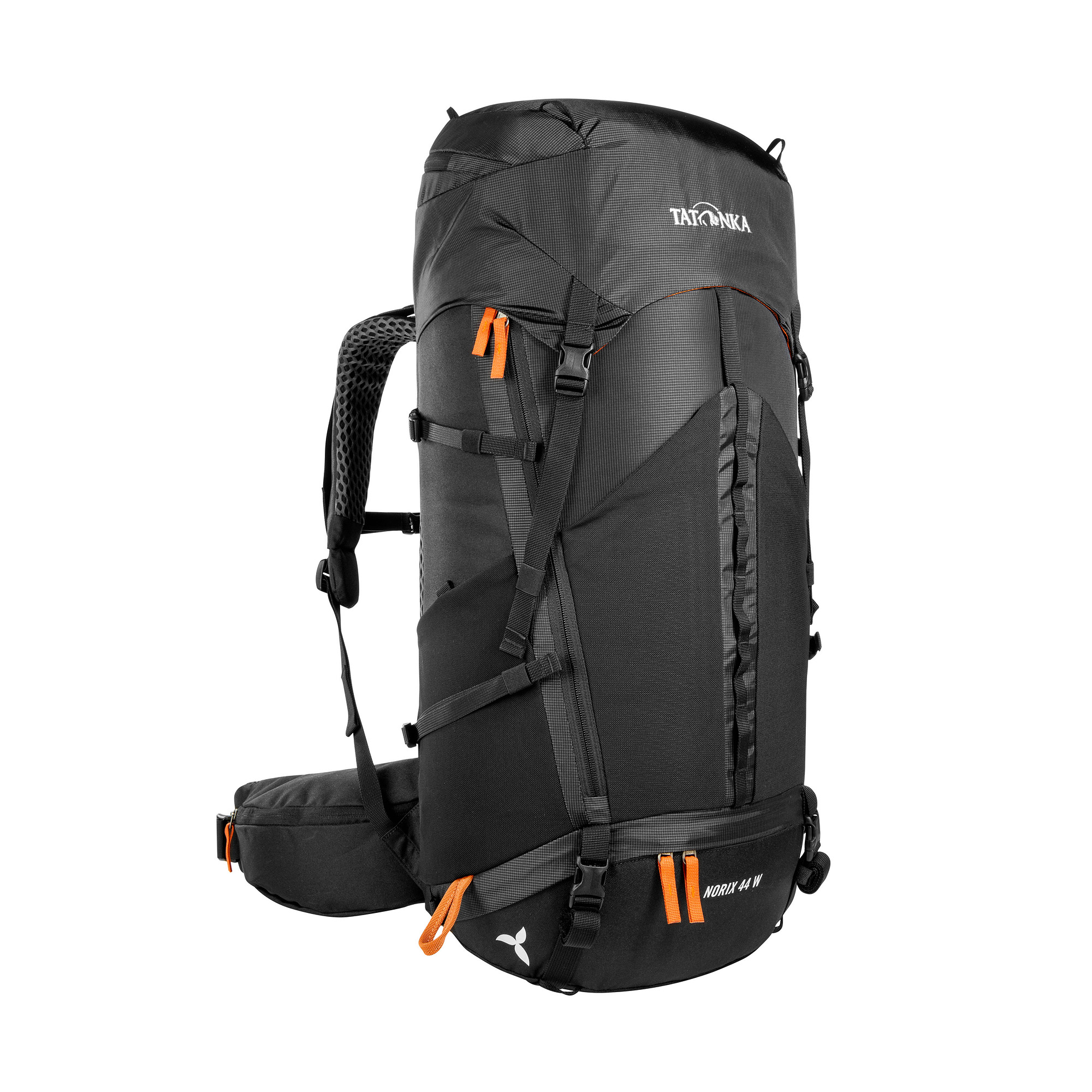 Tatonka Norix 44 Women black schwarz Trekkingrucksäcke - Ansicht seitlich-vorne Tasche, Rucksack, Tatonka Norix 44 Women black schwarz Trekkingrucksäcke - Ansicht seitlich-vorne