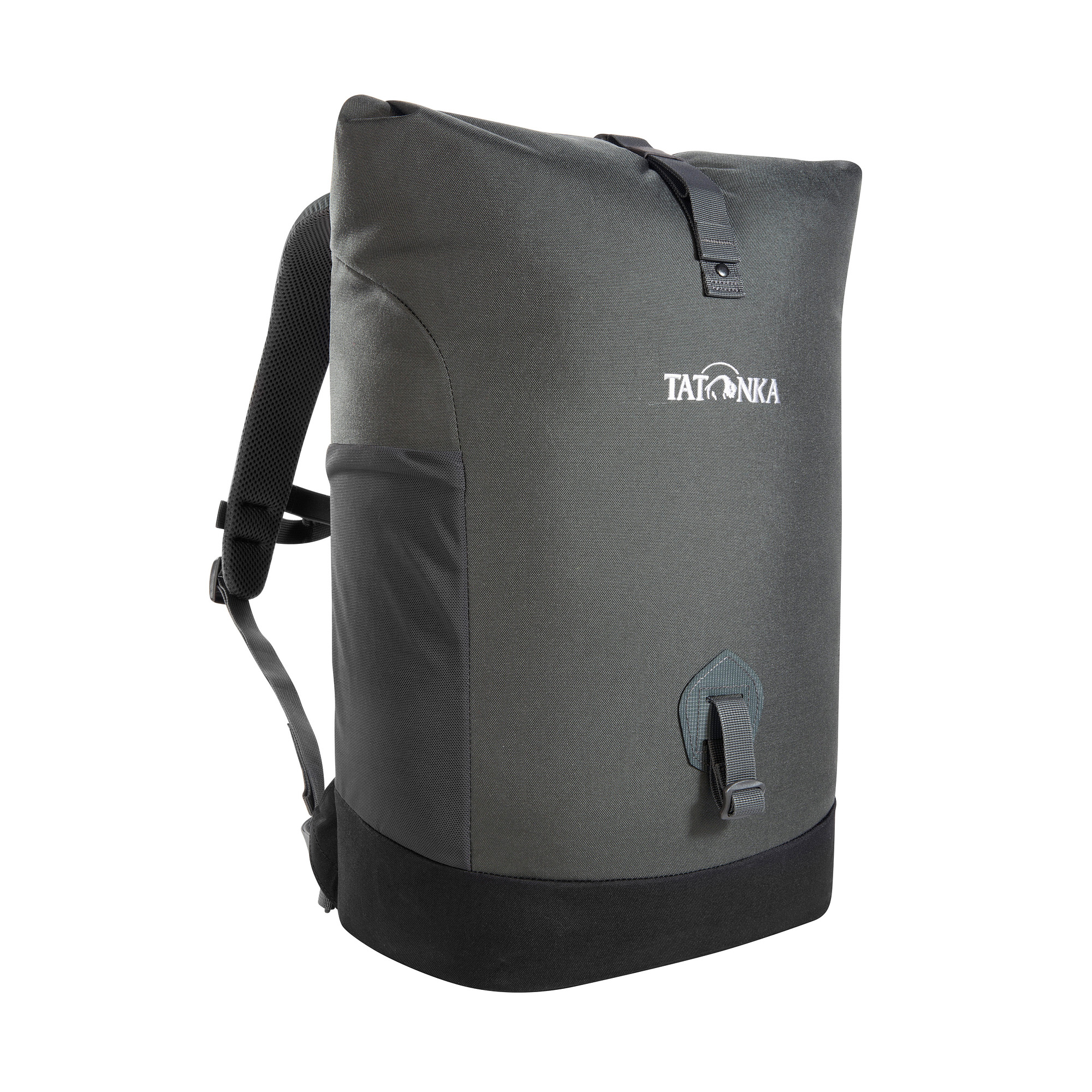 Tatonka Grip Rolltop Pack 25 titan grey grau Tagesrucksäcke - Ansicht seitlich-vorne Tasche, Rucksack, Tatonka Grip Rolltop Pack 25 titan grey grau Tagesrucksäcke - Ansicht seitlich-vorne