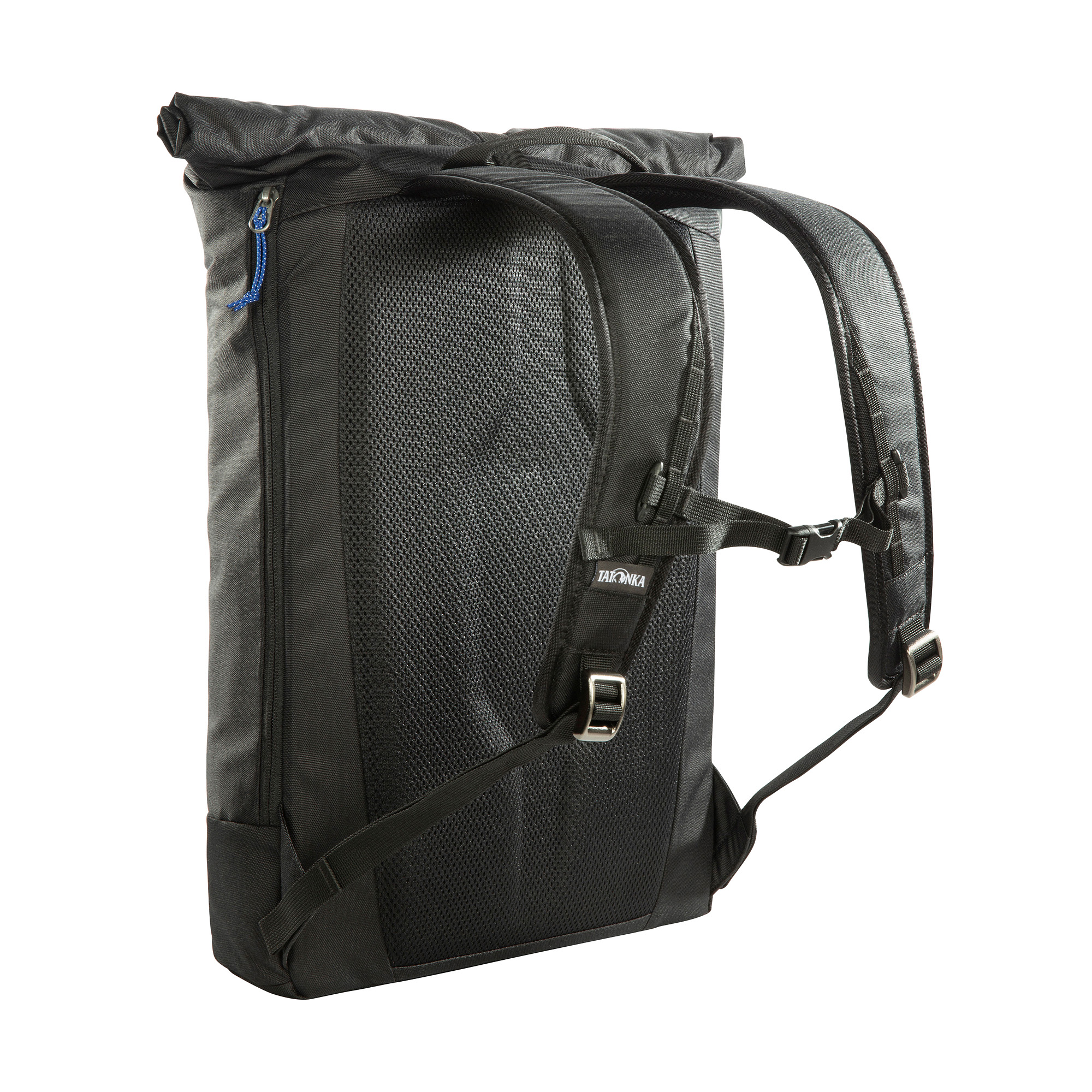 Tatonka City Rolltop black schwarz Tagesrucksäcke - Ansicht seitlich-hinten Tasche, Rucksack, Tatonka City Rolltop black schwarz Tagesrucksäcke - Ansicht seitlich-hinten