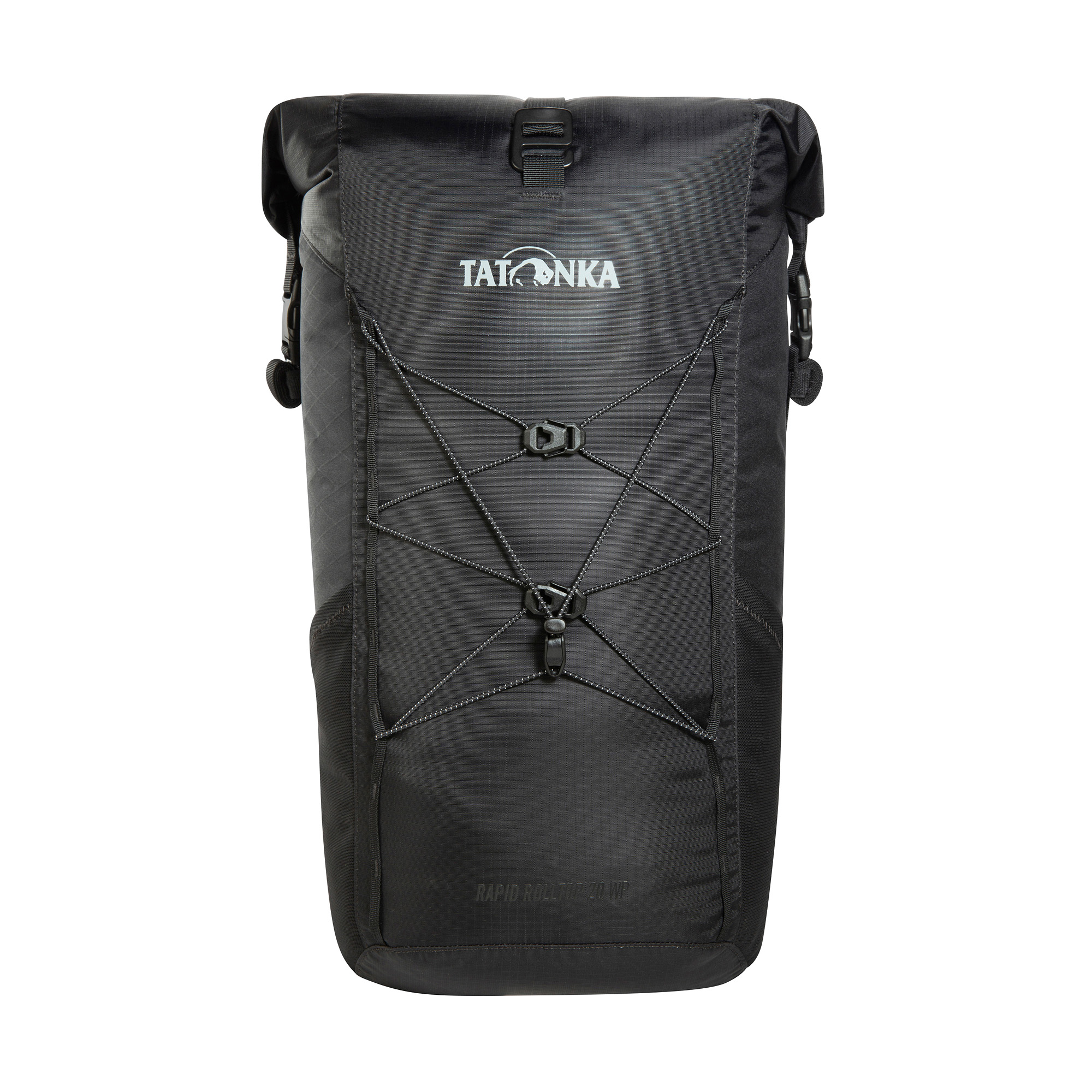 Tasche, Tatonka Rapid Rolltop 20 WP black schwarz Tagesrucksäcke - Ansicht frontal-vorne