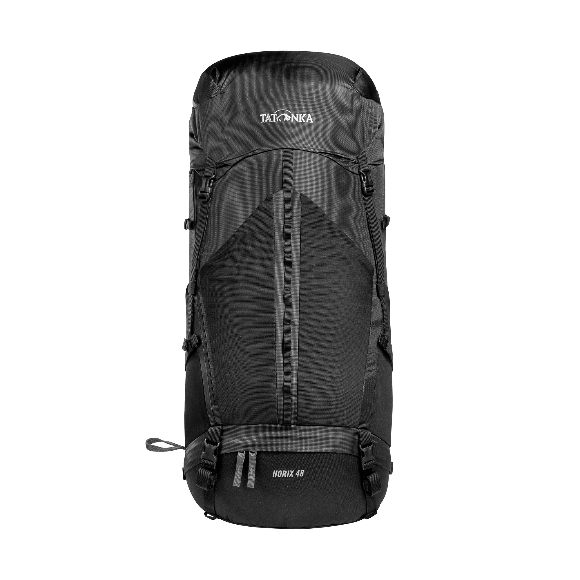 Tasche, Rucksack, Tatonka Norix 48 black schwarz Trekkingrucksäcke - Ansicht frontal-vorne